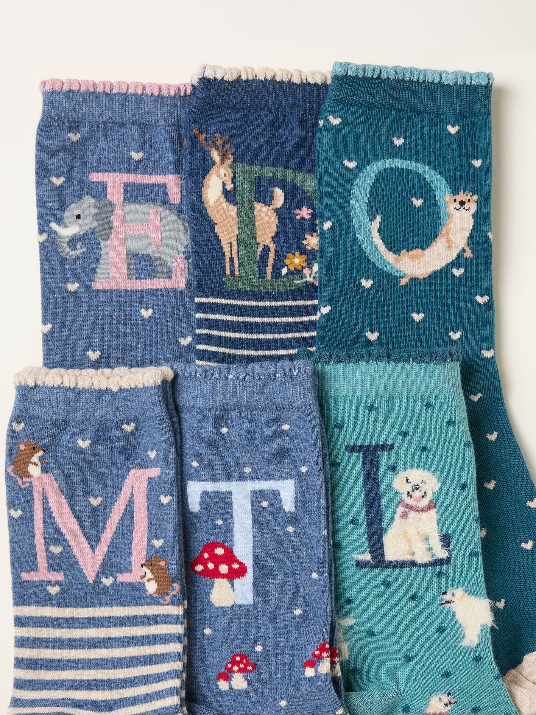Multi Colour Alphabet Socks - Image 2 of 2