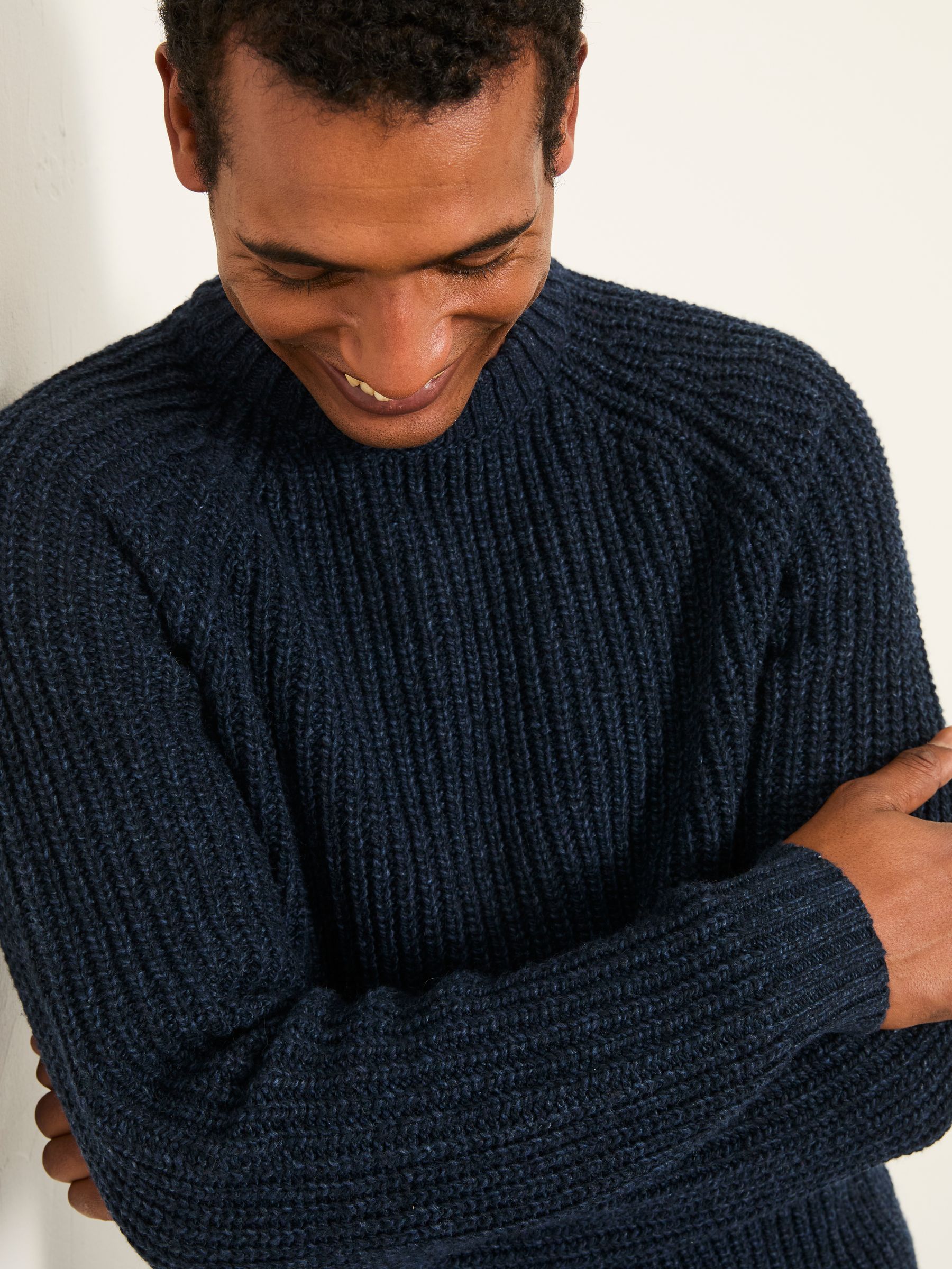 Fife Navy Knitted Crew Jumper - Image 4 of 6