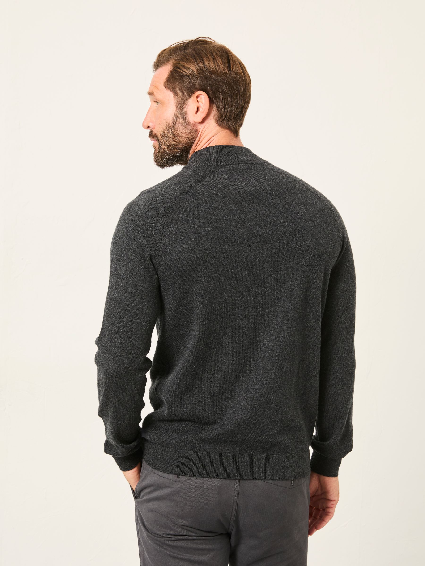 Rye Charcoal Grey Knitted Turtle Neck Jumper - Image 2 of 5 Rye Charcoal Grey Knitted Turtle Neck Jumper - Image 2 of 5