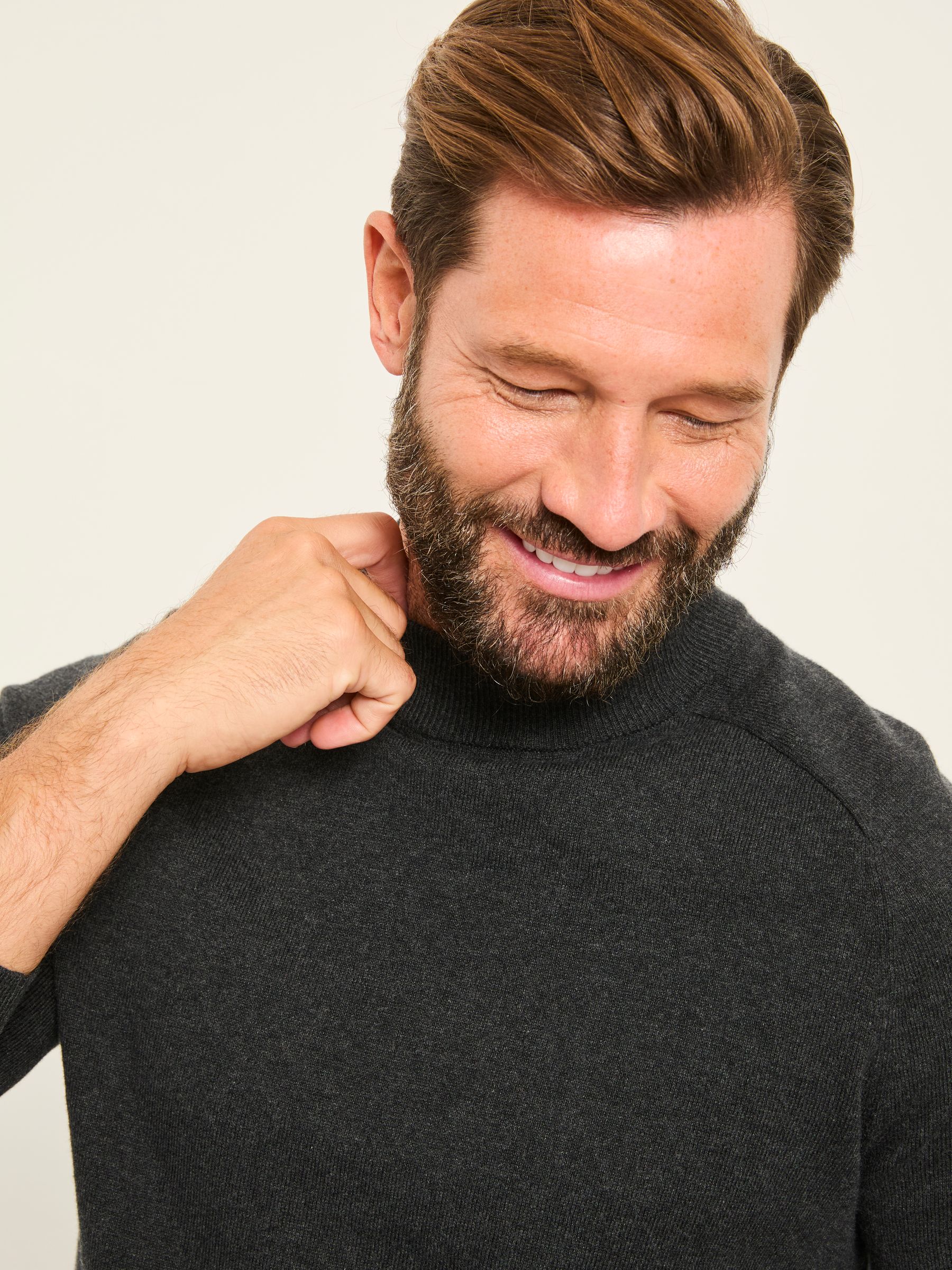 Rye Charcoal Grey Knitted Turtle Neck Jumper - Image 4 of 5