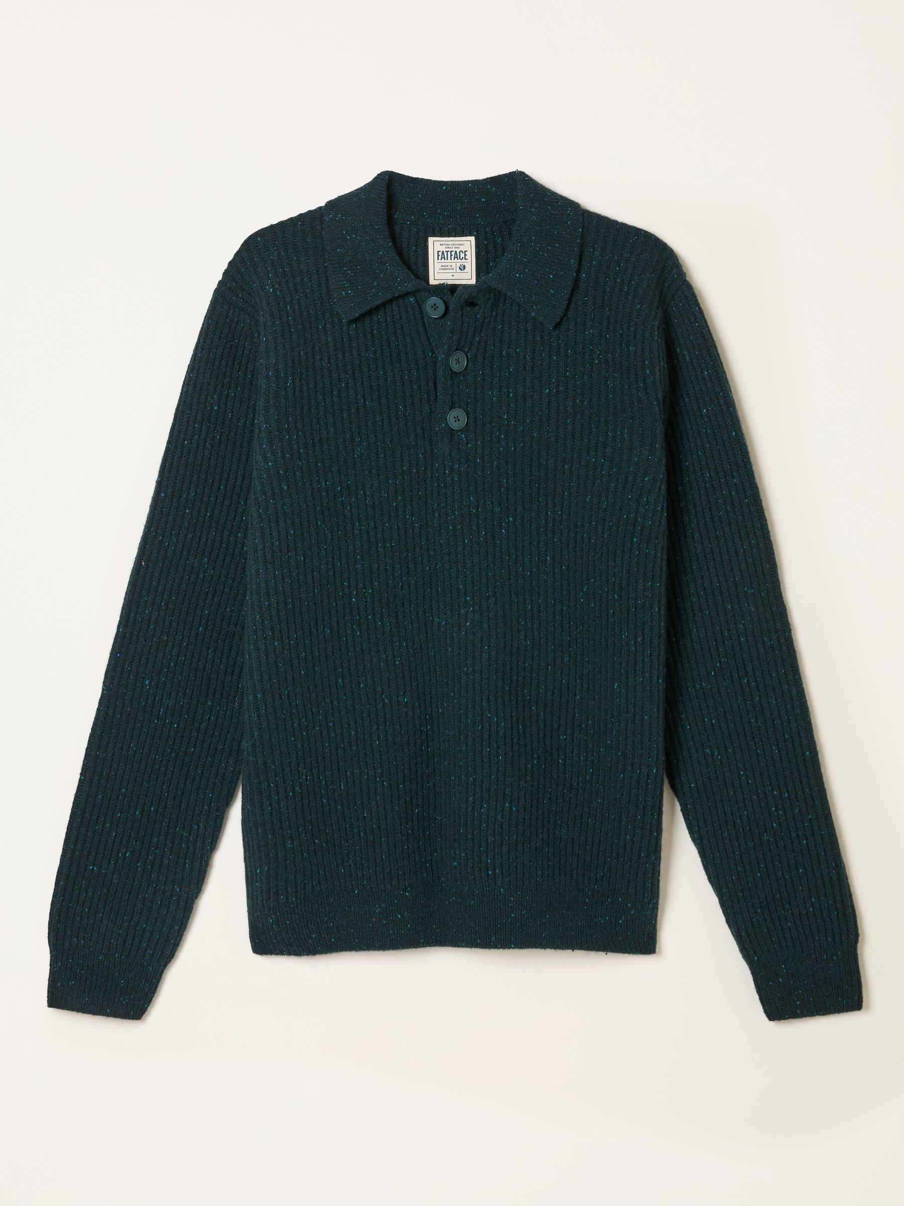 Sennen Dark Green Knitted Polo Neck Jumper - Image 6 of 6