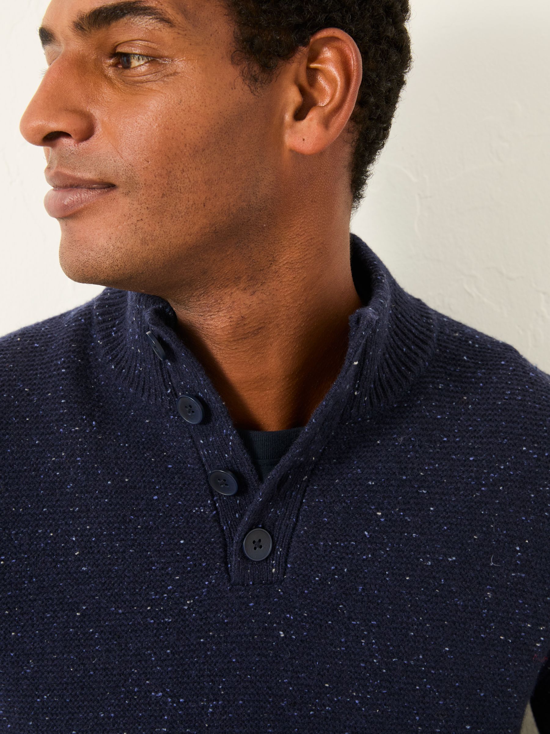 Sennen Navy Knitted Half Neck Jumper - Image 3 of 6