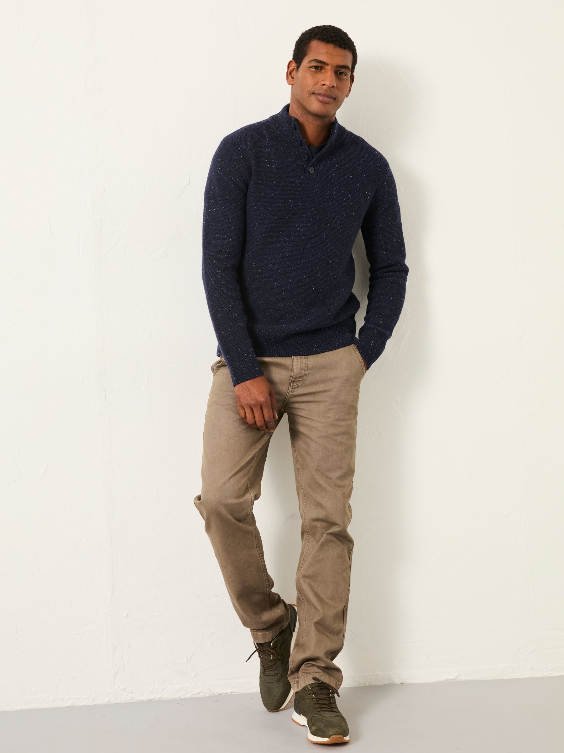 Sennen Navy Knitted Half Neck Jumper - Image 4 of 6