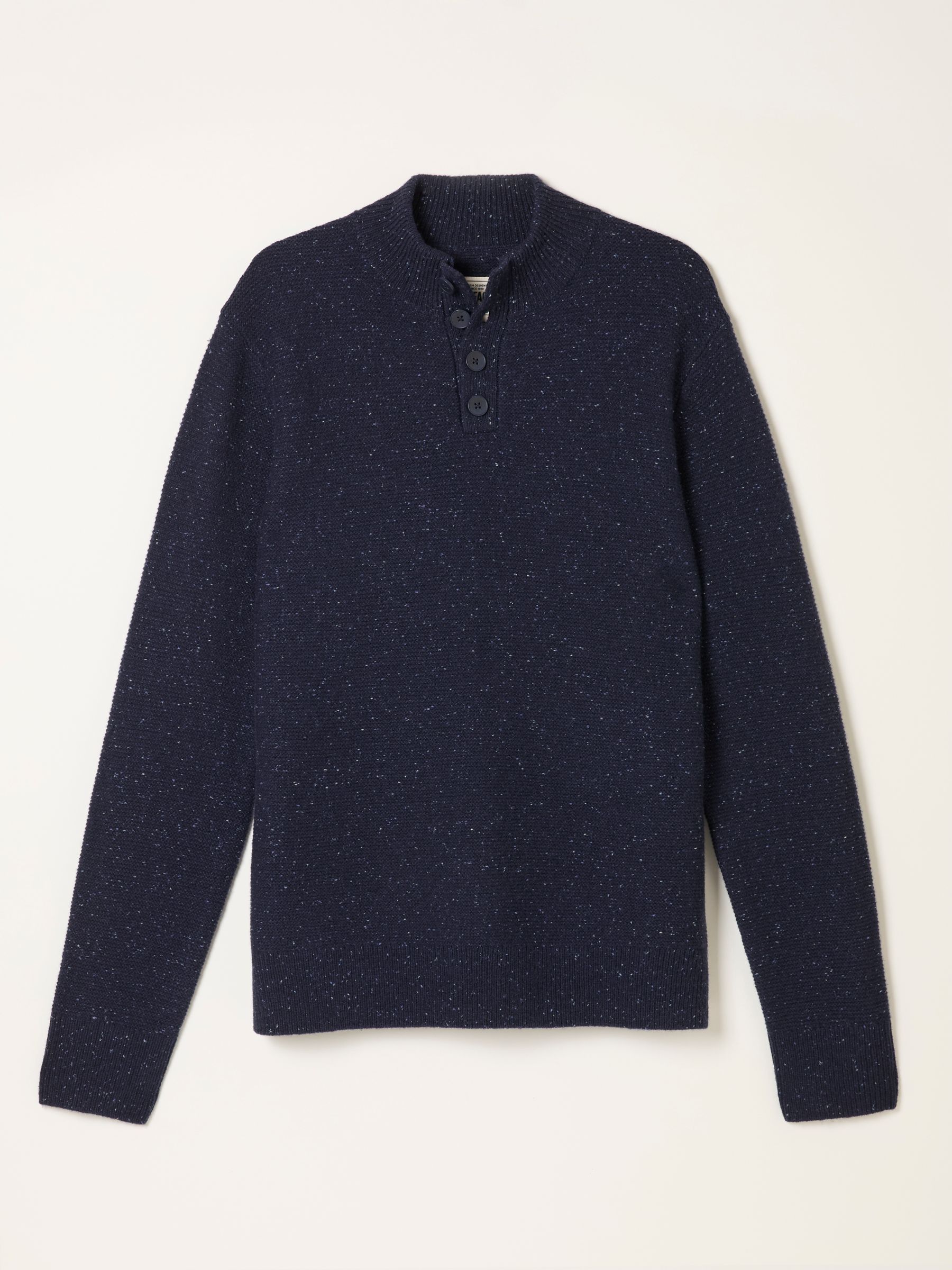 Sennen Navy Knitted Half Neck Jumper - Image 6 of 6 Sennen Navy Knitted Half Neck Jumper - Image 6 of 6