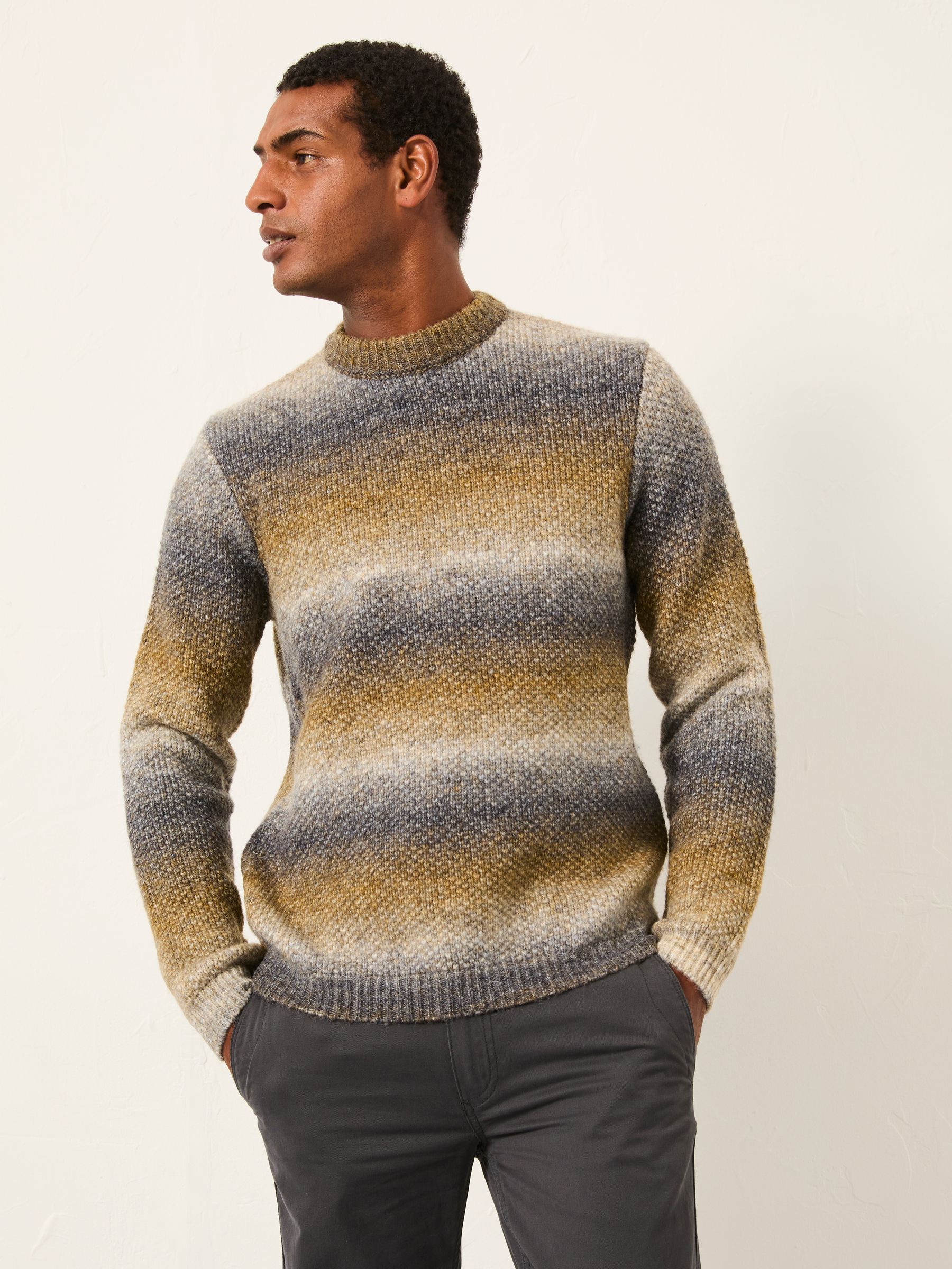 Ombre Knitted Crew Jumper