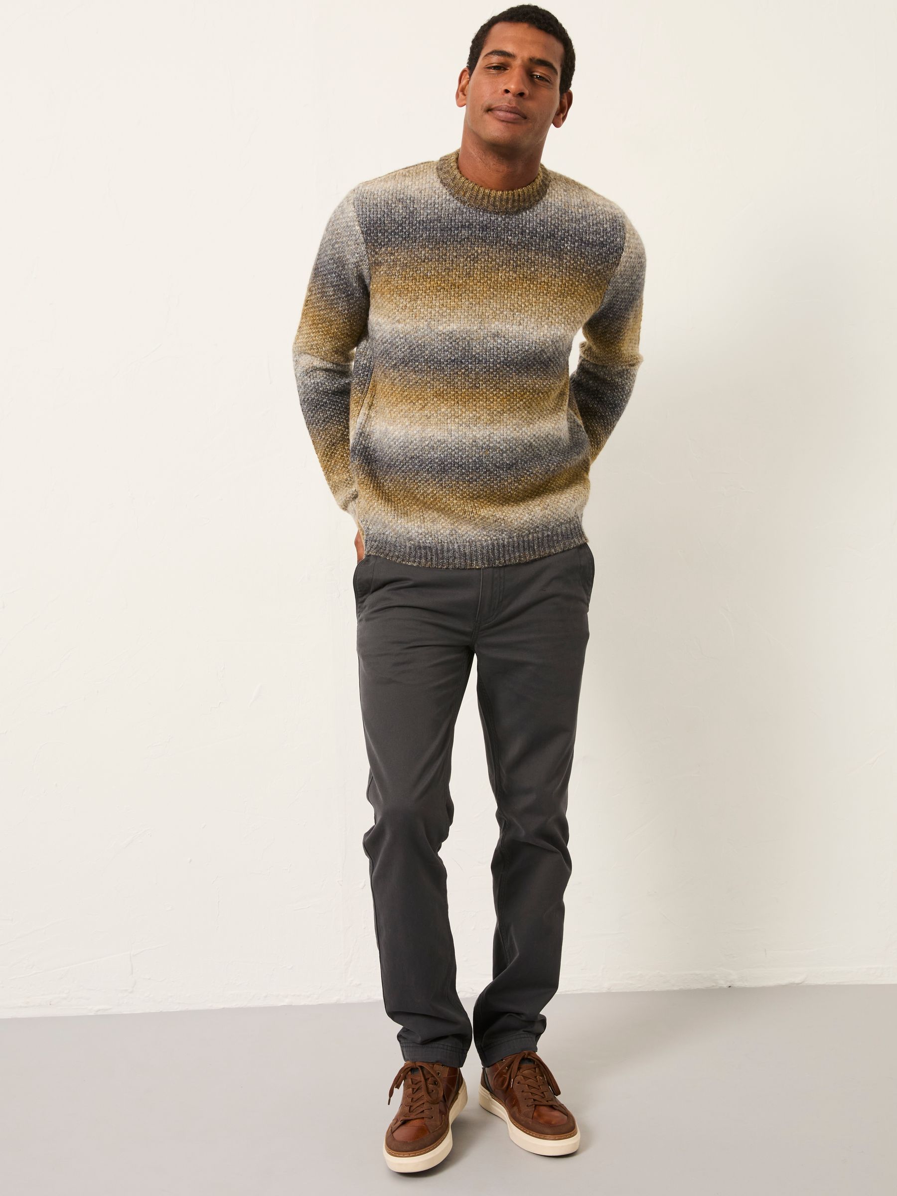 Natural Ombre Knitted Crew Jumper - Image 4 of 7
