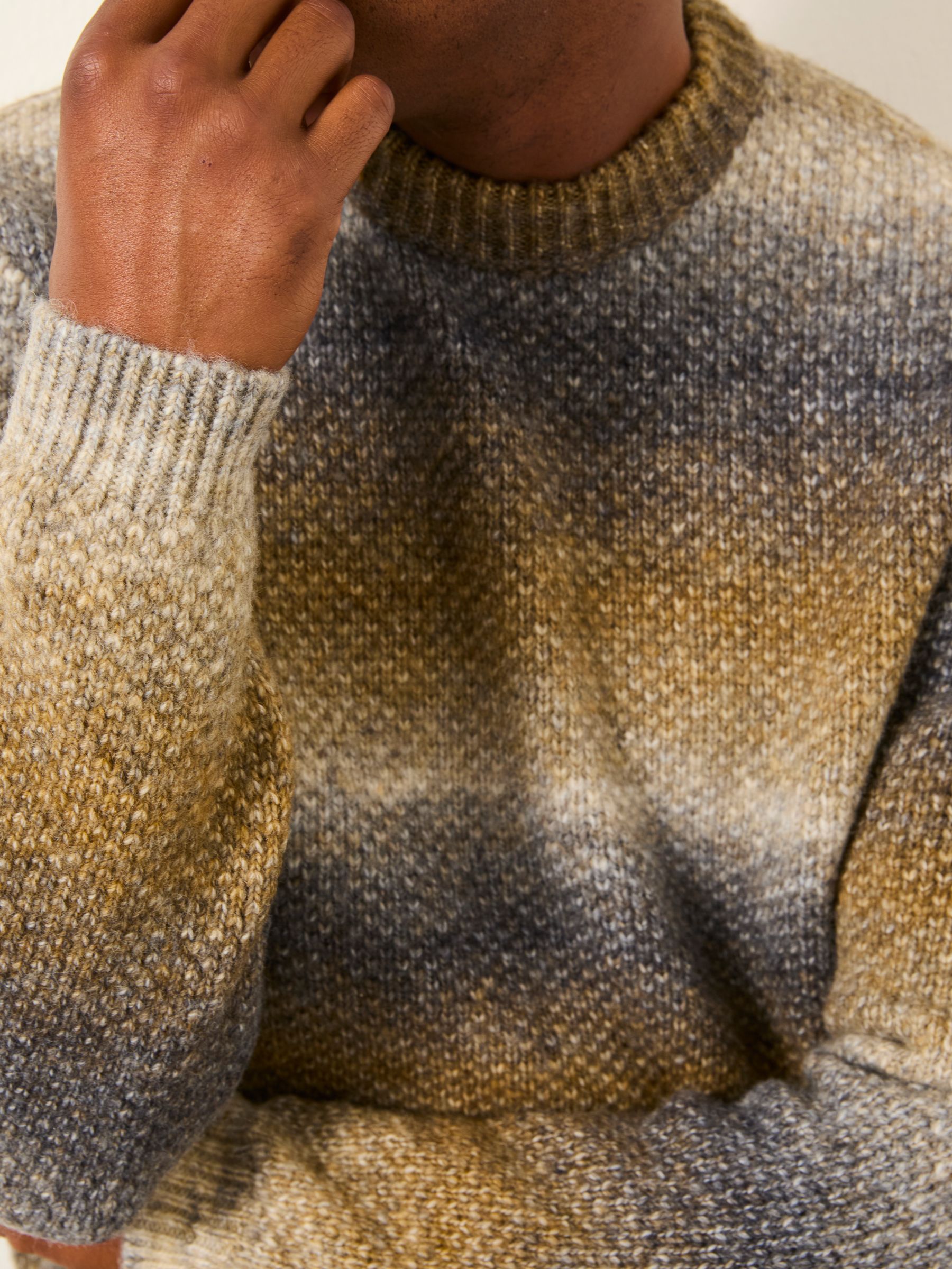 Natural Ombre Knitted Crew Jumper - Image 5 of 7