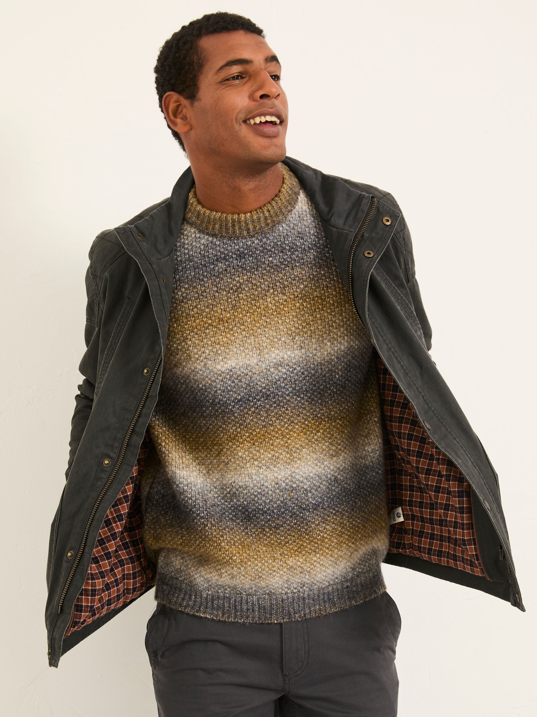 Natural Ombre Knitted Crew Jumper - Image 6 of 7