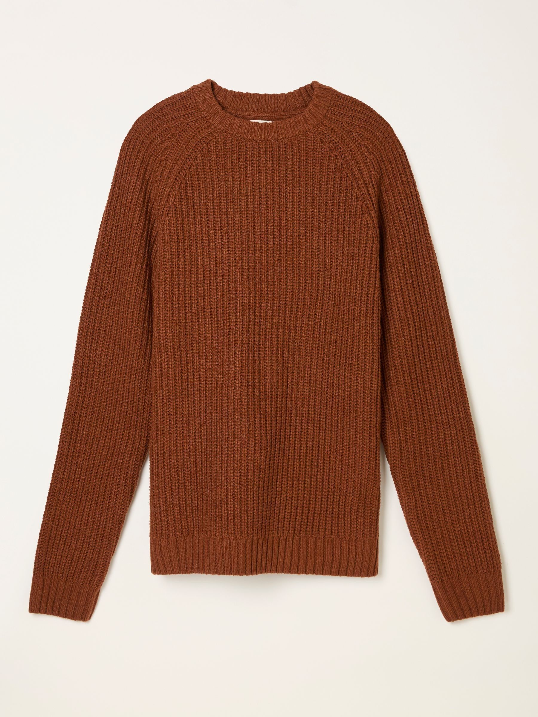 Fife Terracotta Knitted Crew Jumper - Image 5 of 5