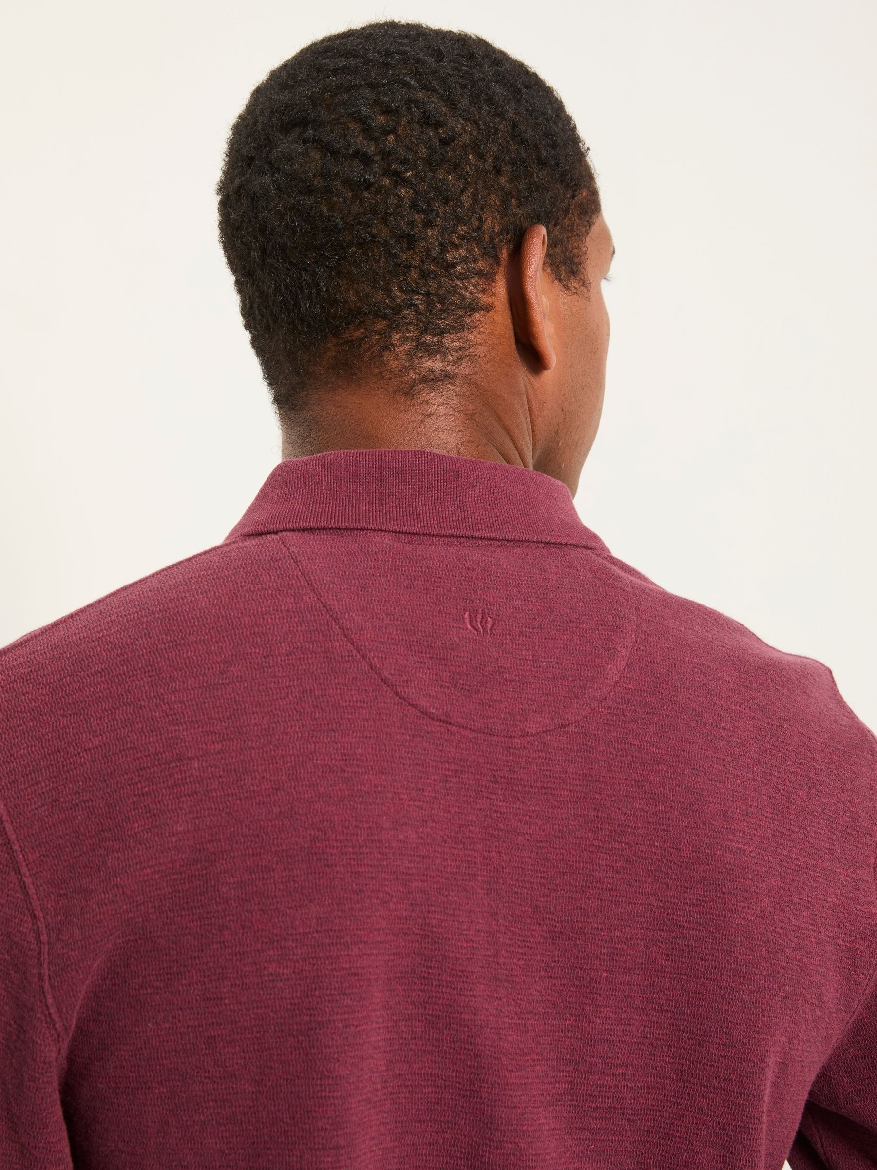 Shawford Claret Long Sleeve Polo - Image 4 of 6