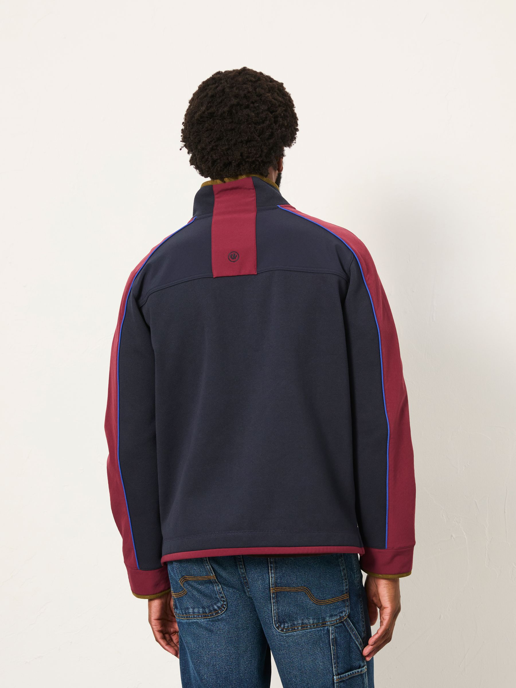 Airlie Navy Hybrid Zip Through Sweat - Image 2 of 6