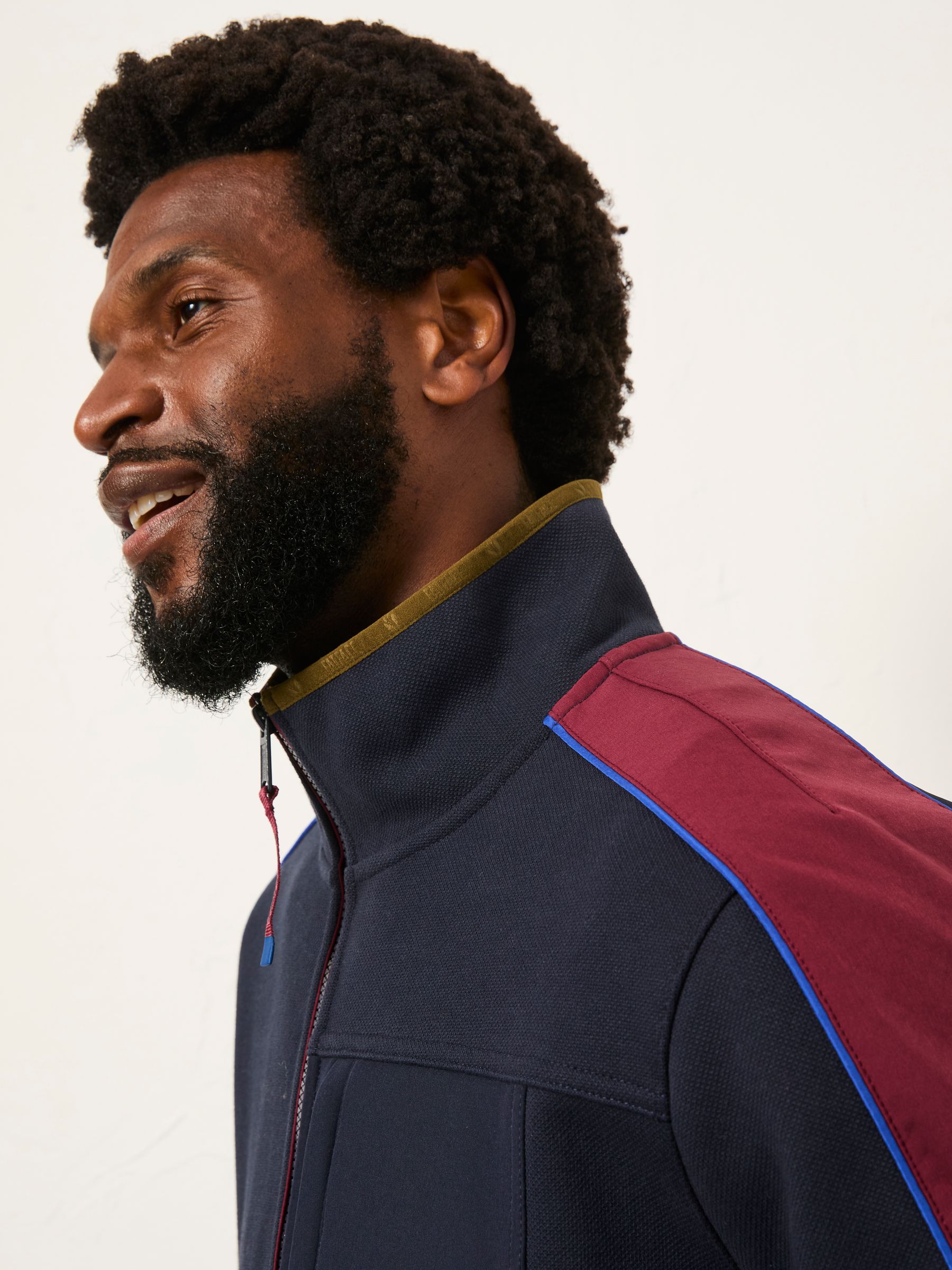 Airlie Navy Hybrid Zip Through Sweat - Image 4 of 6