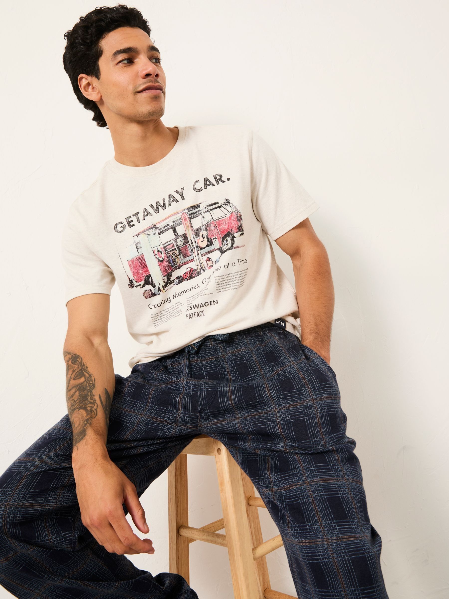 Natural VW Getaway Car Graphic T-Shirt - Image 4 of 5