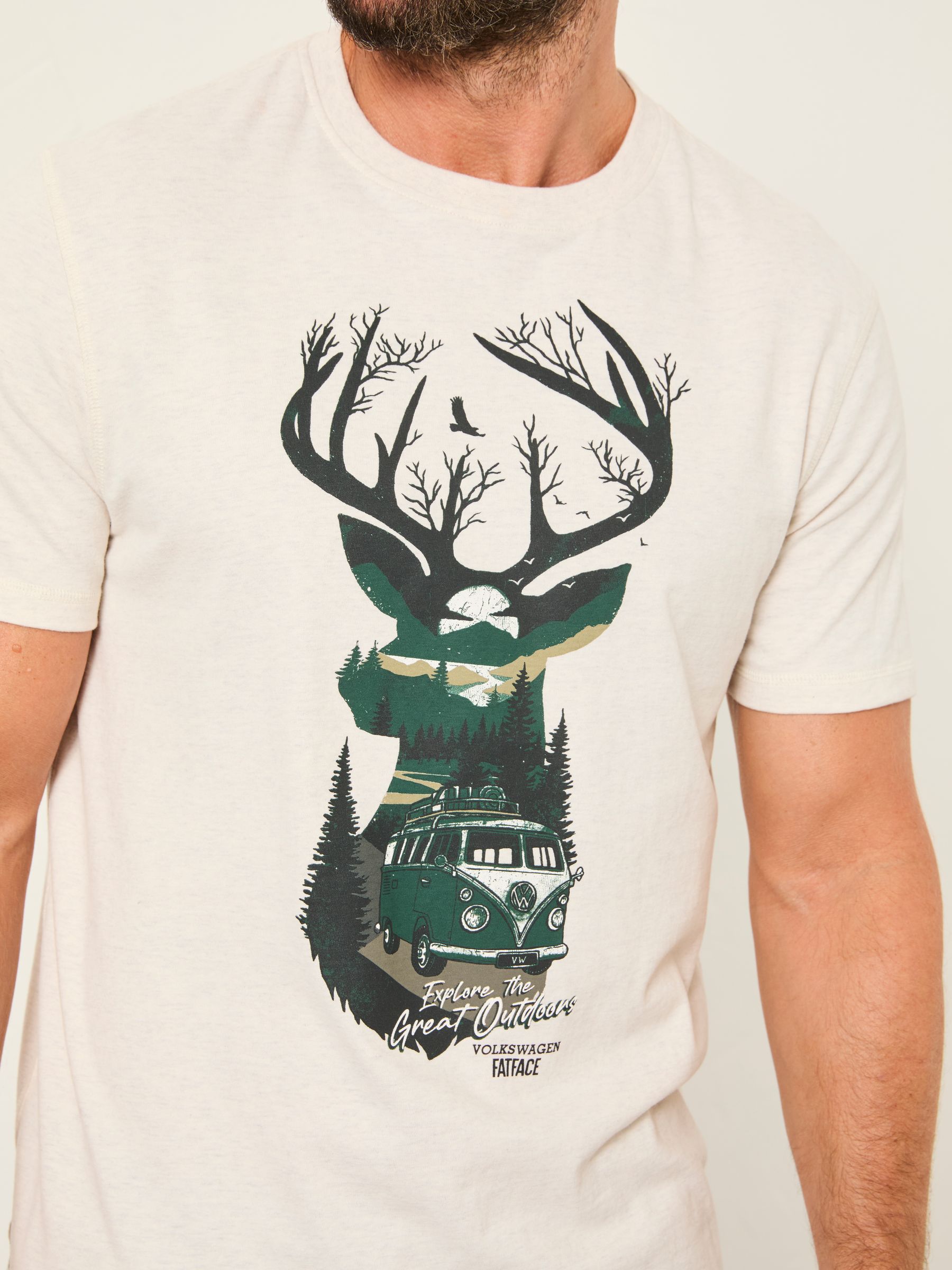 Natural VW Stag Tshirt - Image 4 of 6