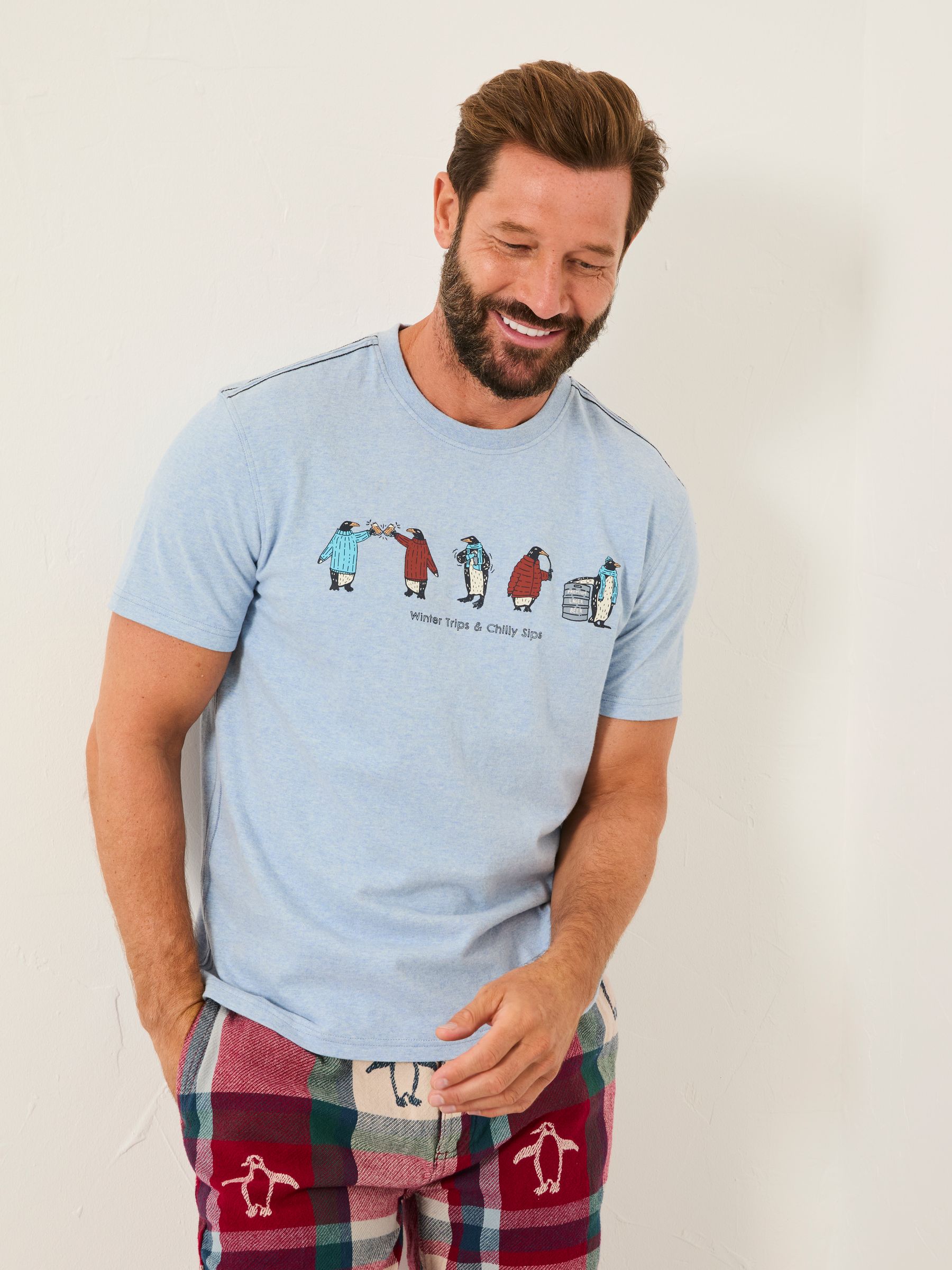 Light Vintage Blue Chilly Sips Graphic T-Shirt - Image 2 of 6