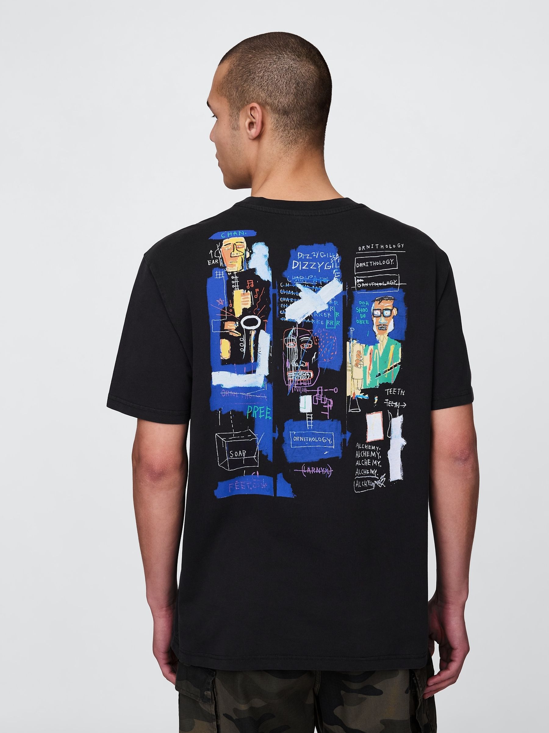 Black Basquiat Graphic T-Shirt - Image 2 of 5