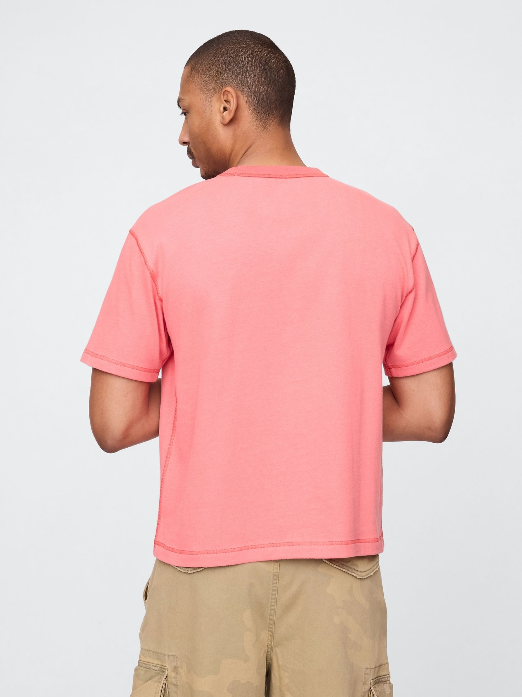 Pink Washed UltraSoft Heavyweight Boxy T-Shirt - Image 2 of 4