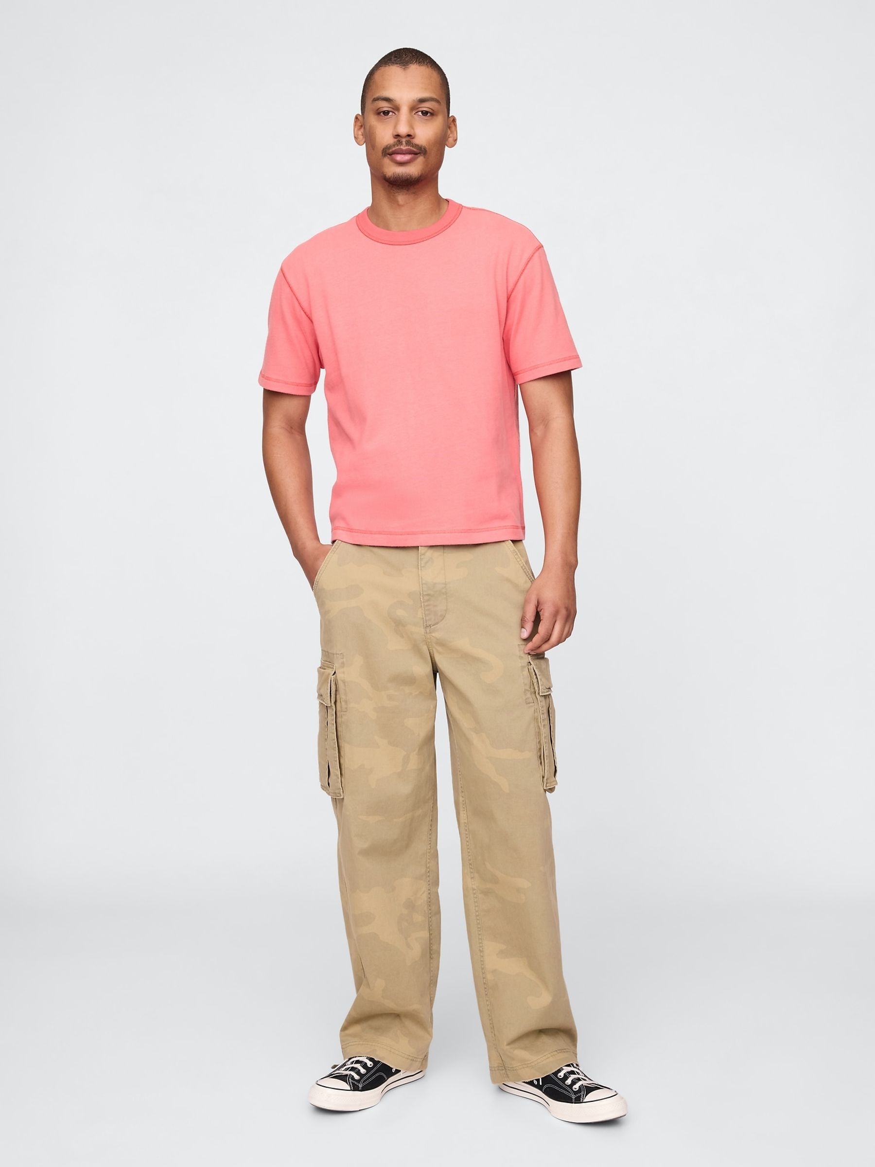 Pink Washed UltraSoft Heavyweight Boxy T-Shirt - Image 3 of 4