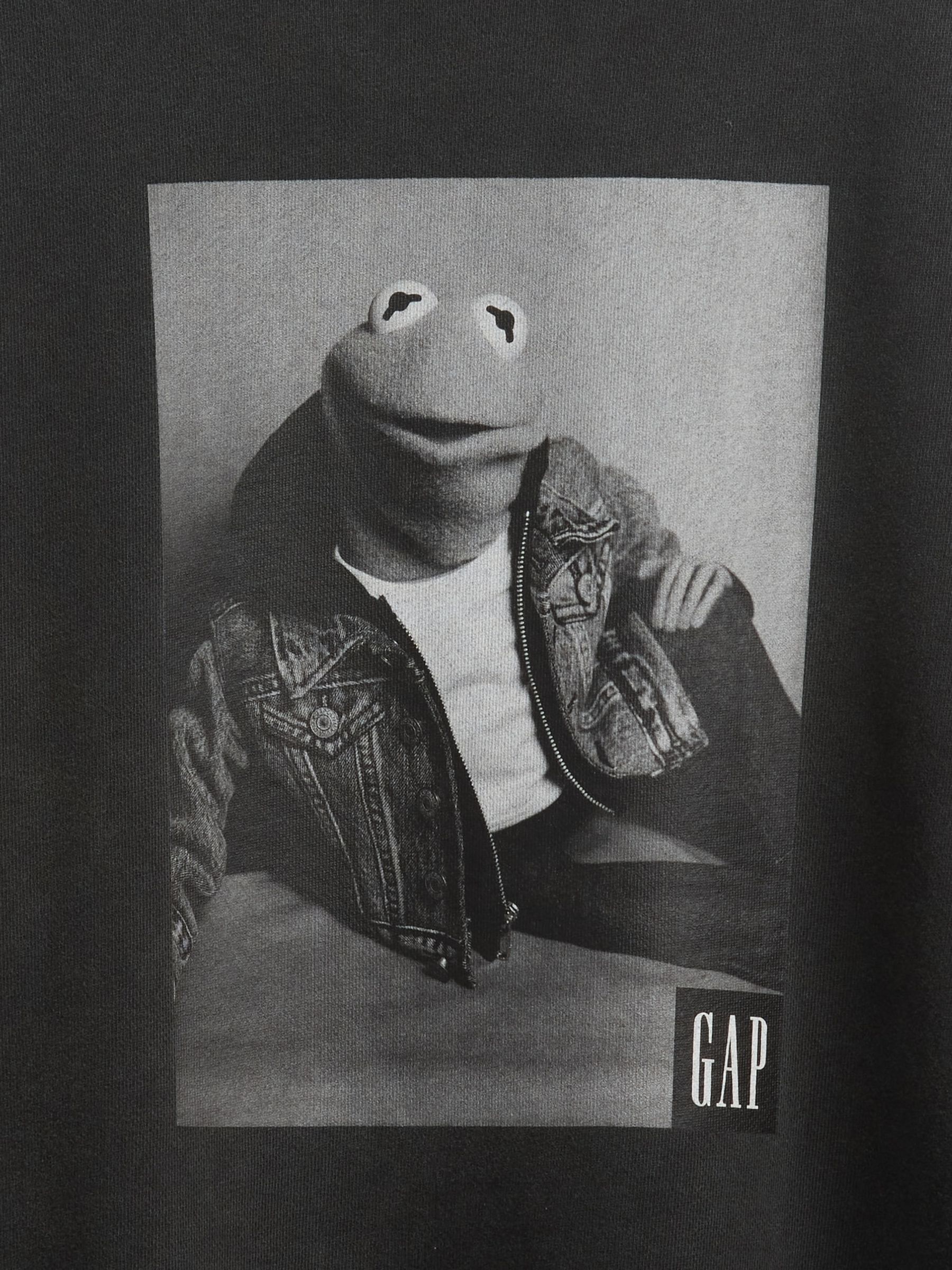 Black Kermit The Muppets Oversized Crew Neck Sweatshirt - Image 5 of 5