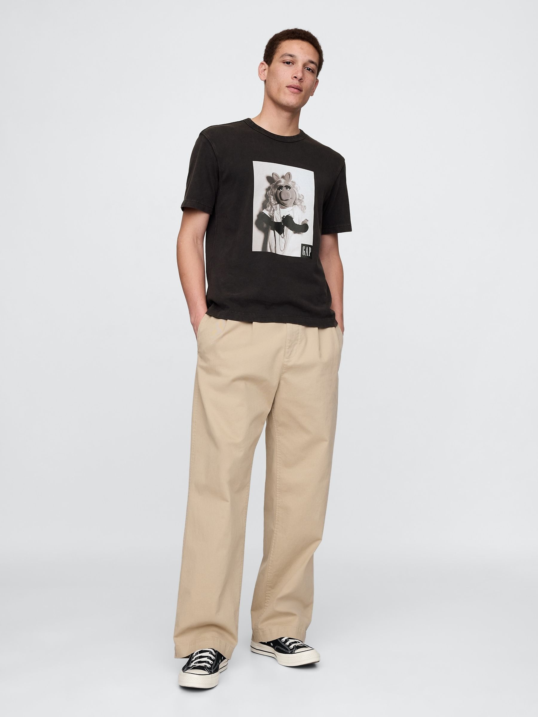 Black Miss Piggy Disney The Muppets Graphic T-Shirt - Image 3 of 3