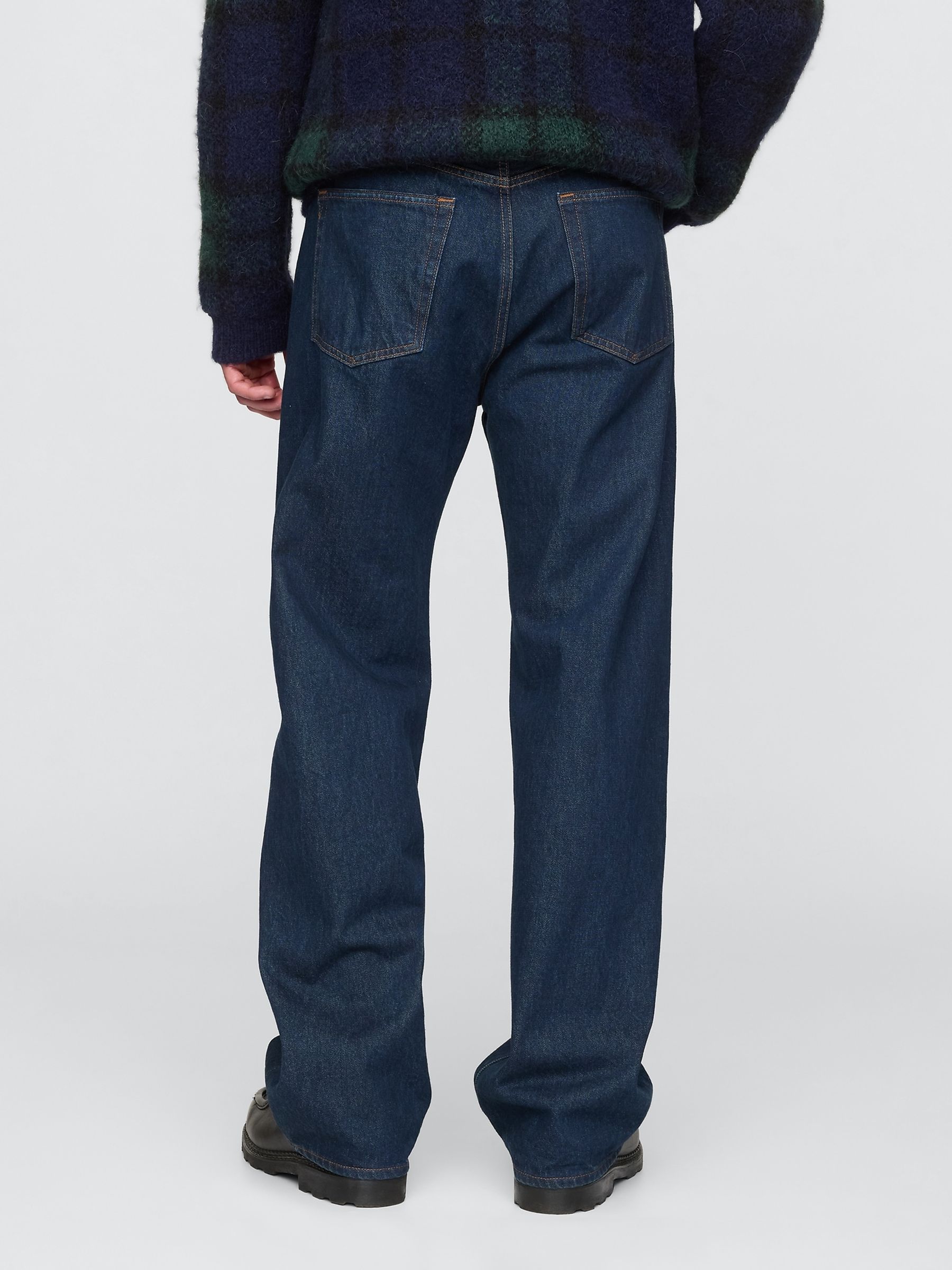Dark Indigo Blue Loose Fit Baggy Jeans - Image 2 of 5