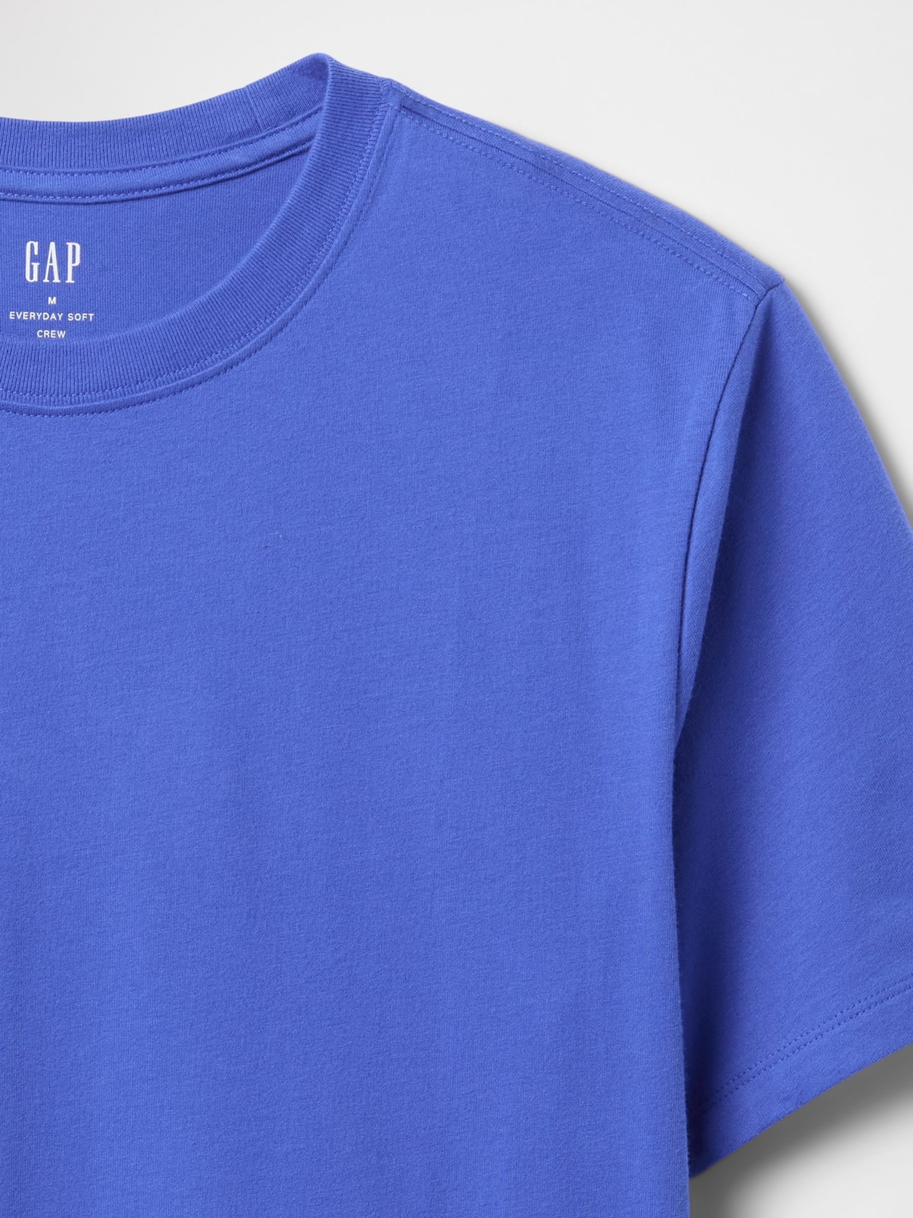 Blue Everyday 100% Cotton Crew Neck T-Shirt - Image 5 of 5
