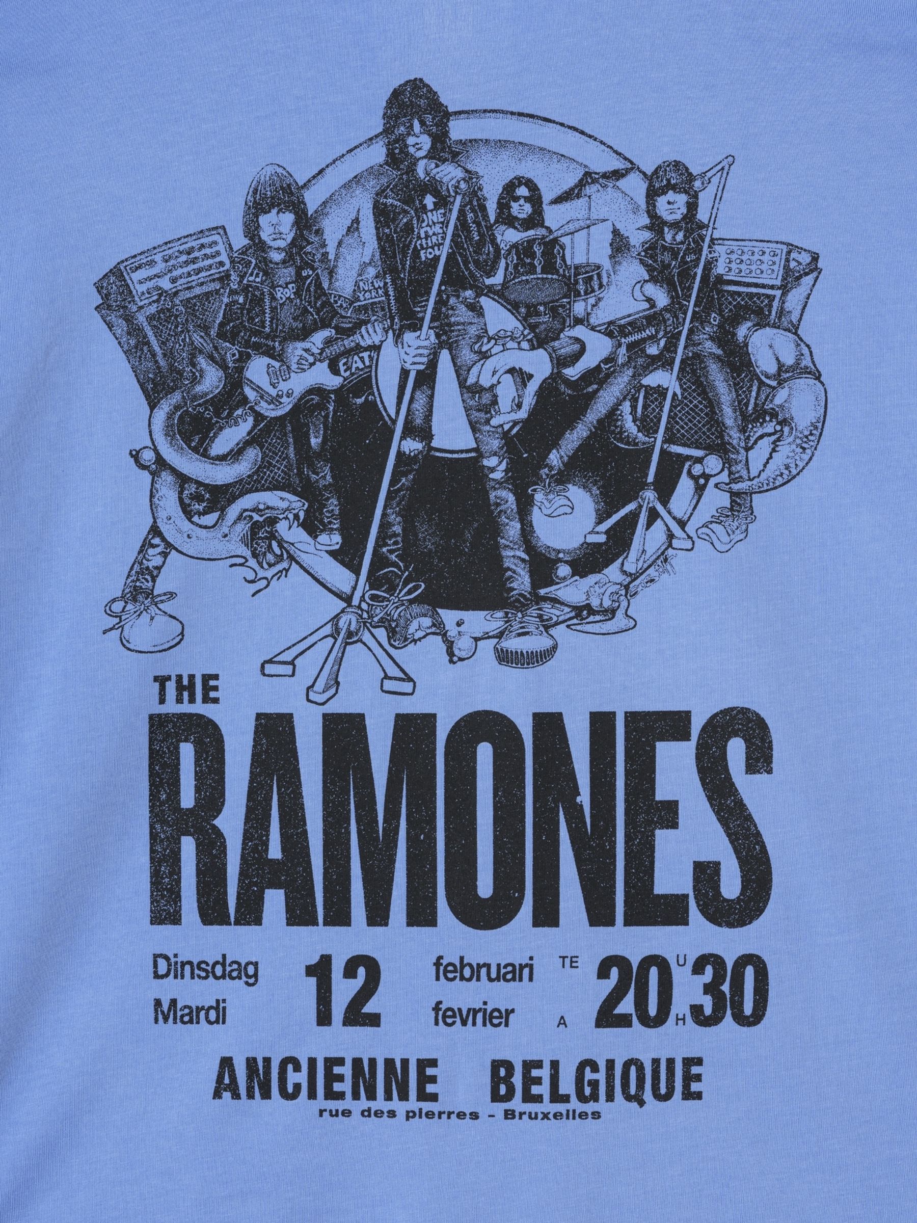 Blue Ramones Relaxed Short Sleeve Graphic Band Tee - Image 4 of 5