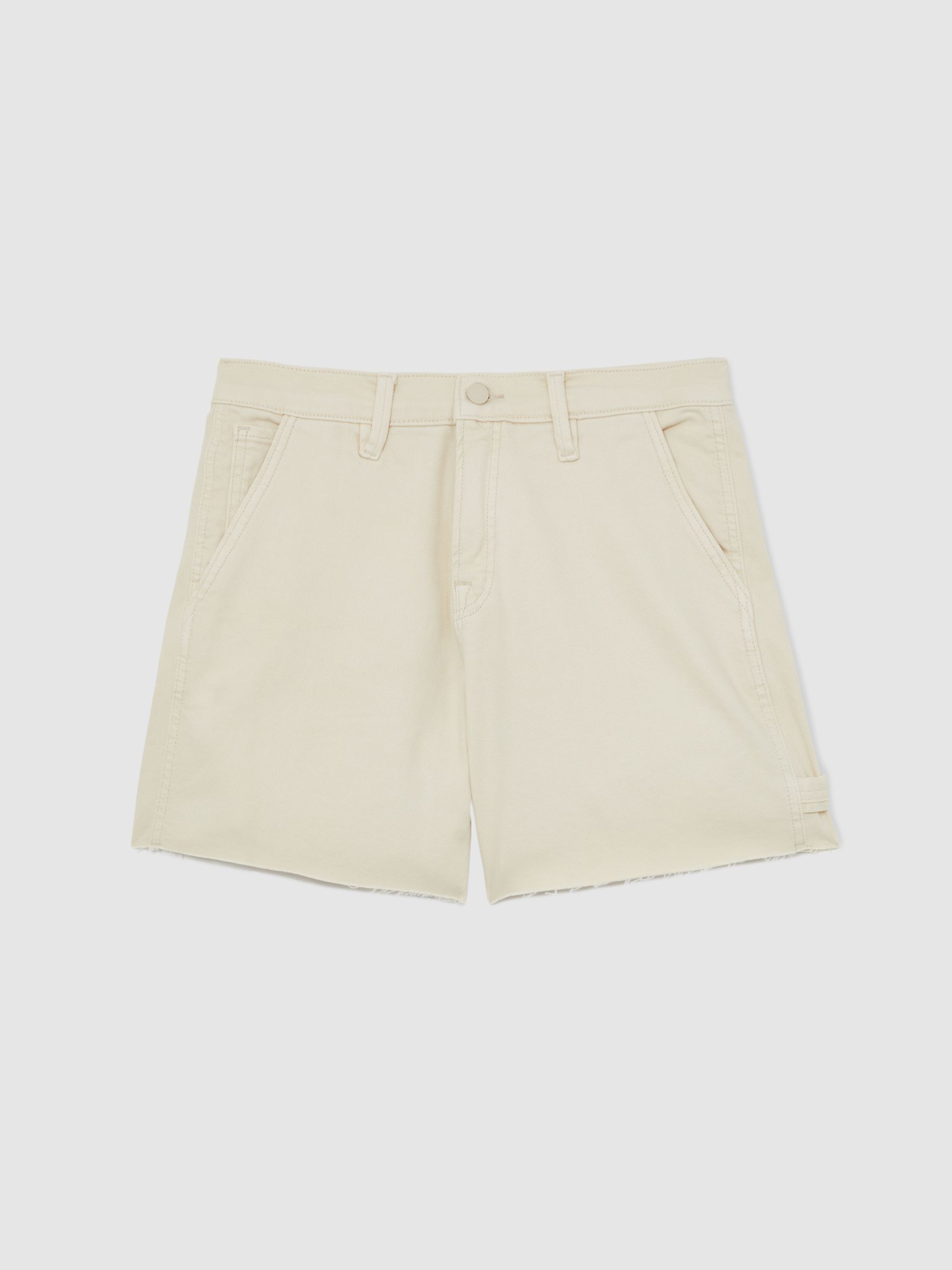 90S Long Shorts in Ecru - Image 2 of 5