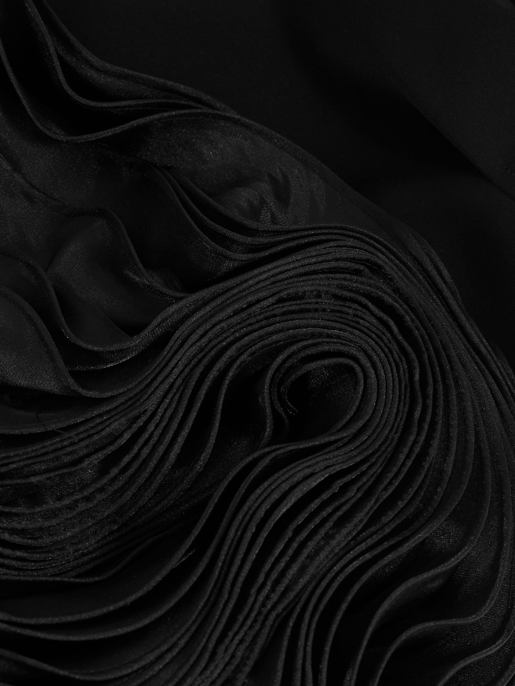 Acler Layered Ruffle Mini Black Dress in Black - Image 6 of 6