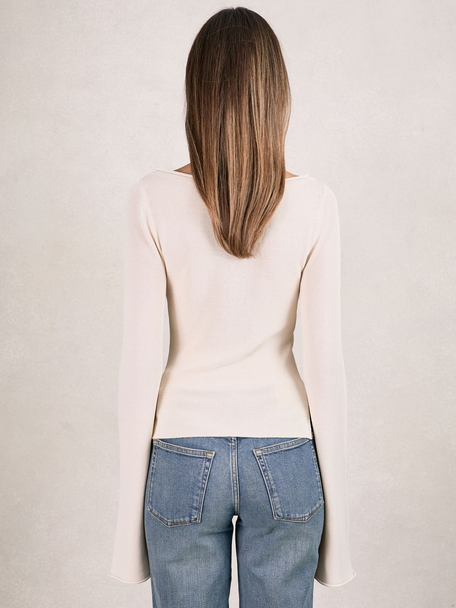 100% Cotton Jumper in Ecru - Image 4 of 5