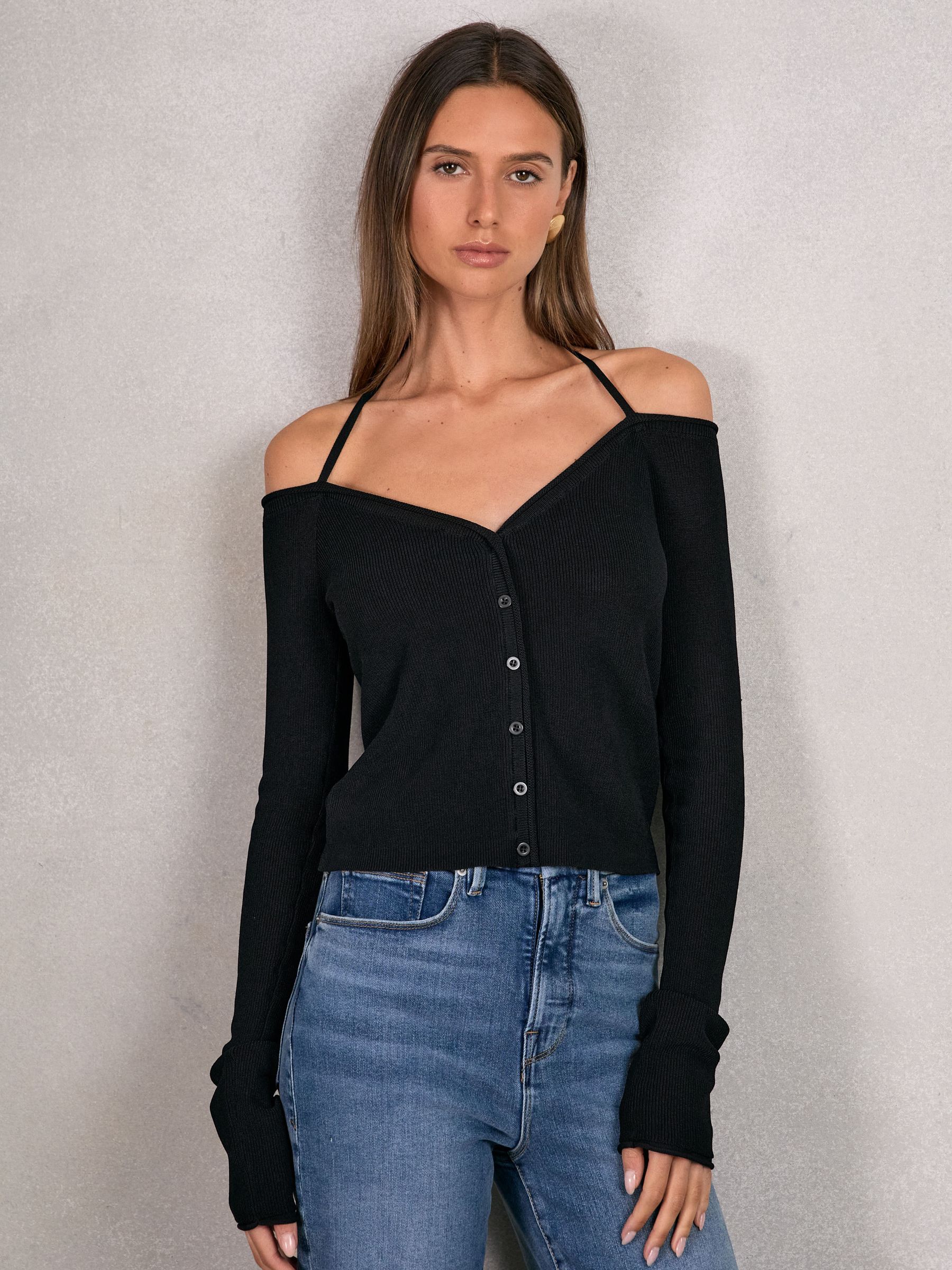 100% Cotton Jumper in Black - Image 1 of 5