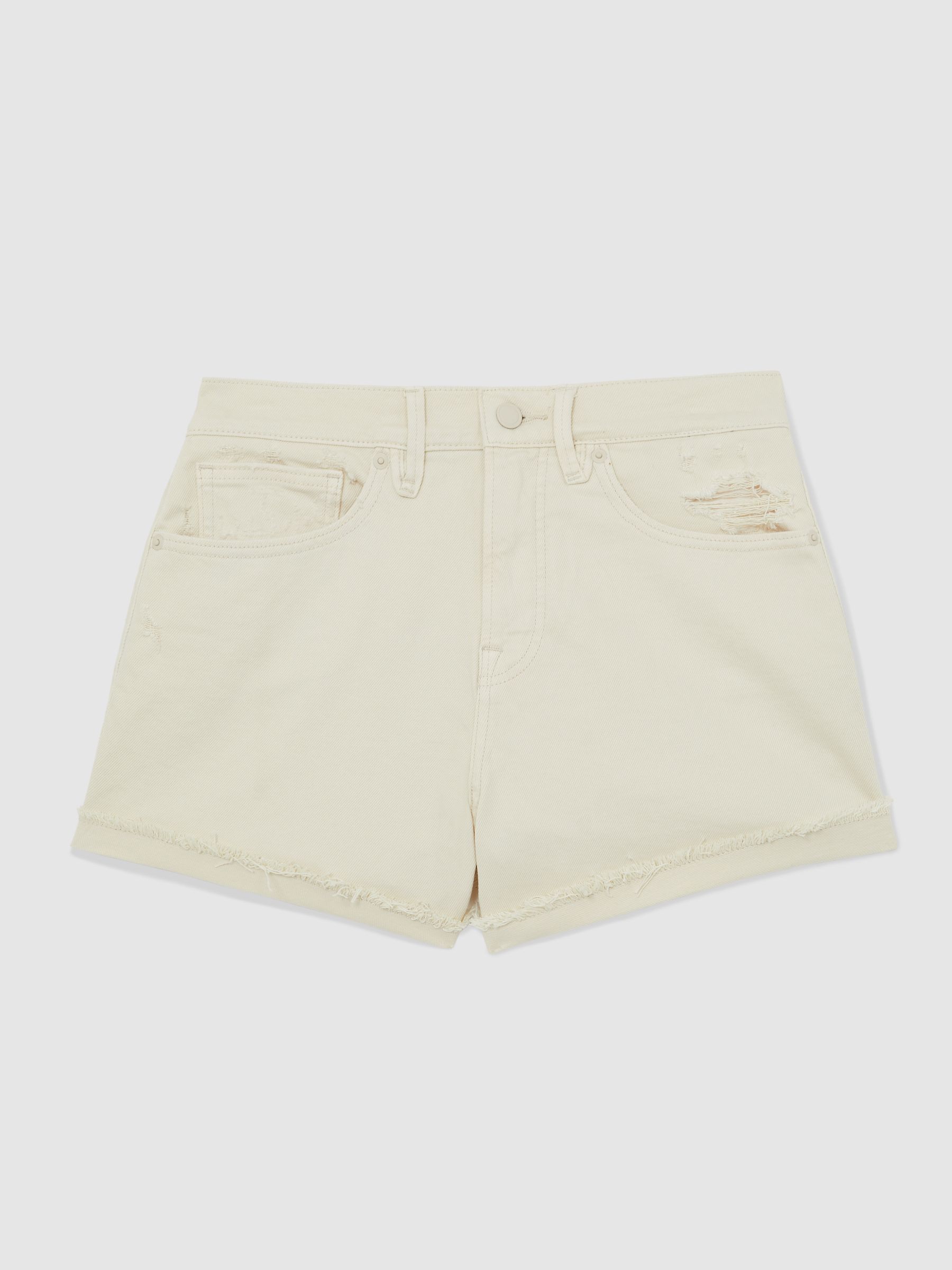 90S Shorts in Ecru - Image 2 of 5