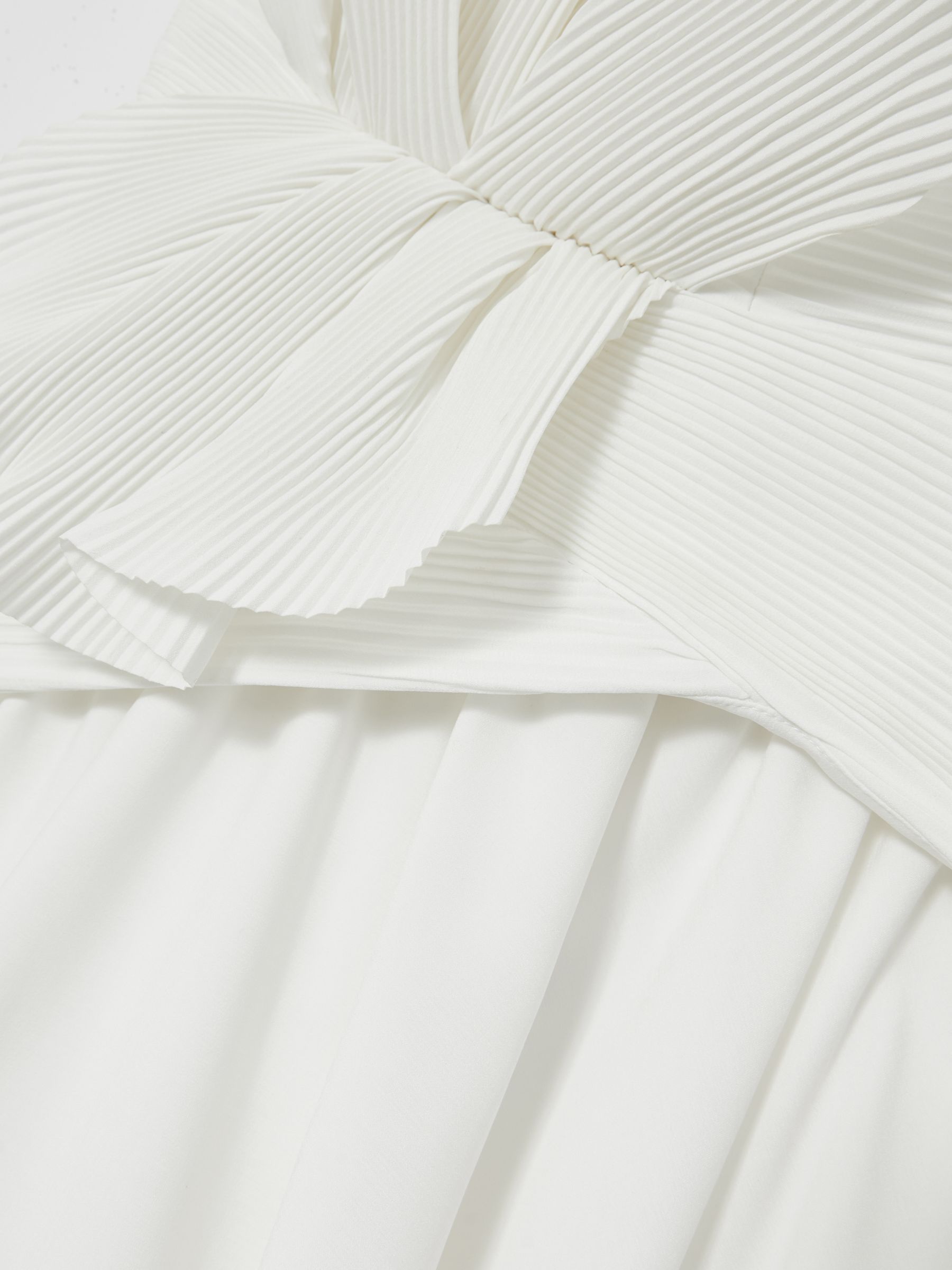 Acler Ivory Plissé Fan Strapless Maxi Dress in Ivory - Image 5 of 5