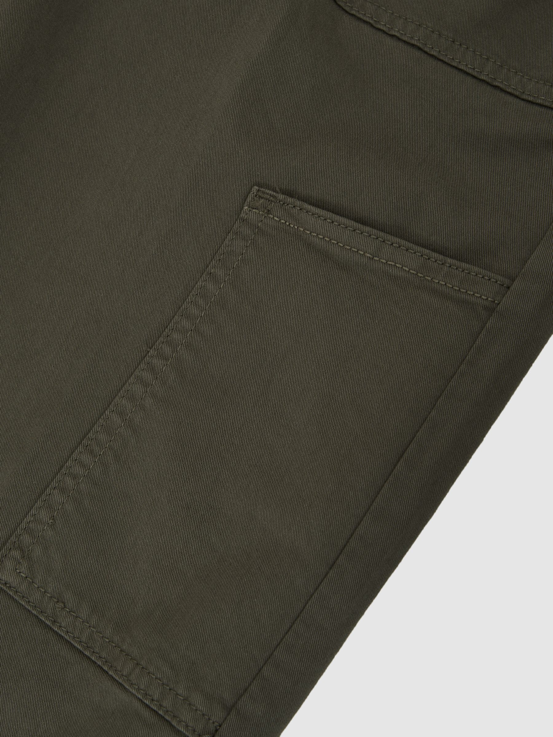 Good American Cropped Cargo Trousers in Khaki - image 3