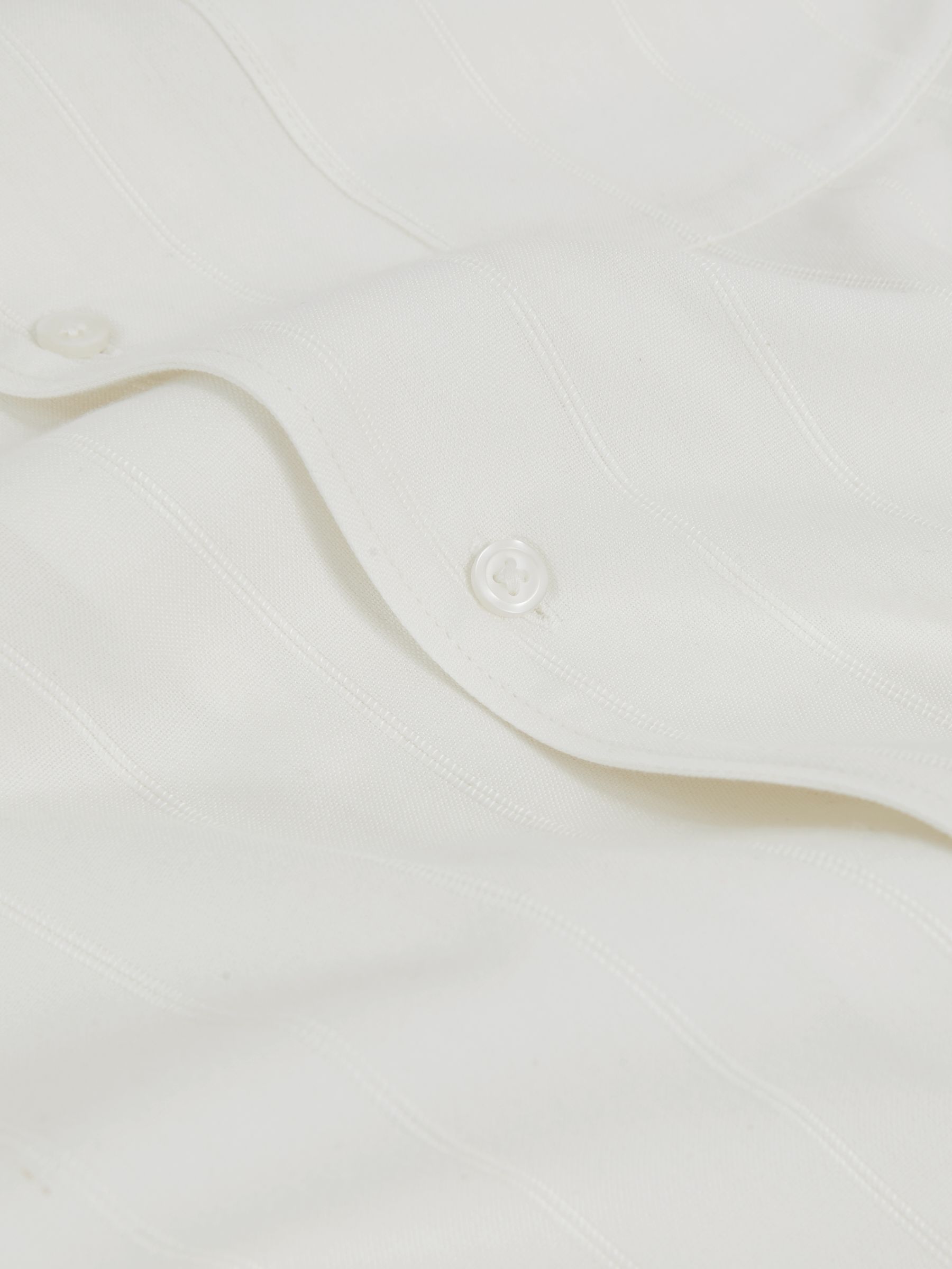 Paige Tonal-Stripe Cuban-Collar Shirt in Ivory - Image 6 of 6