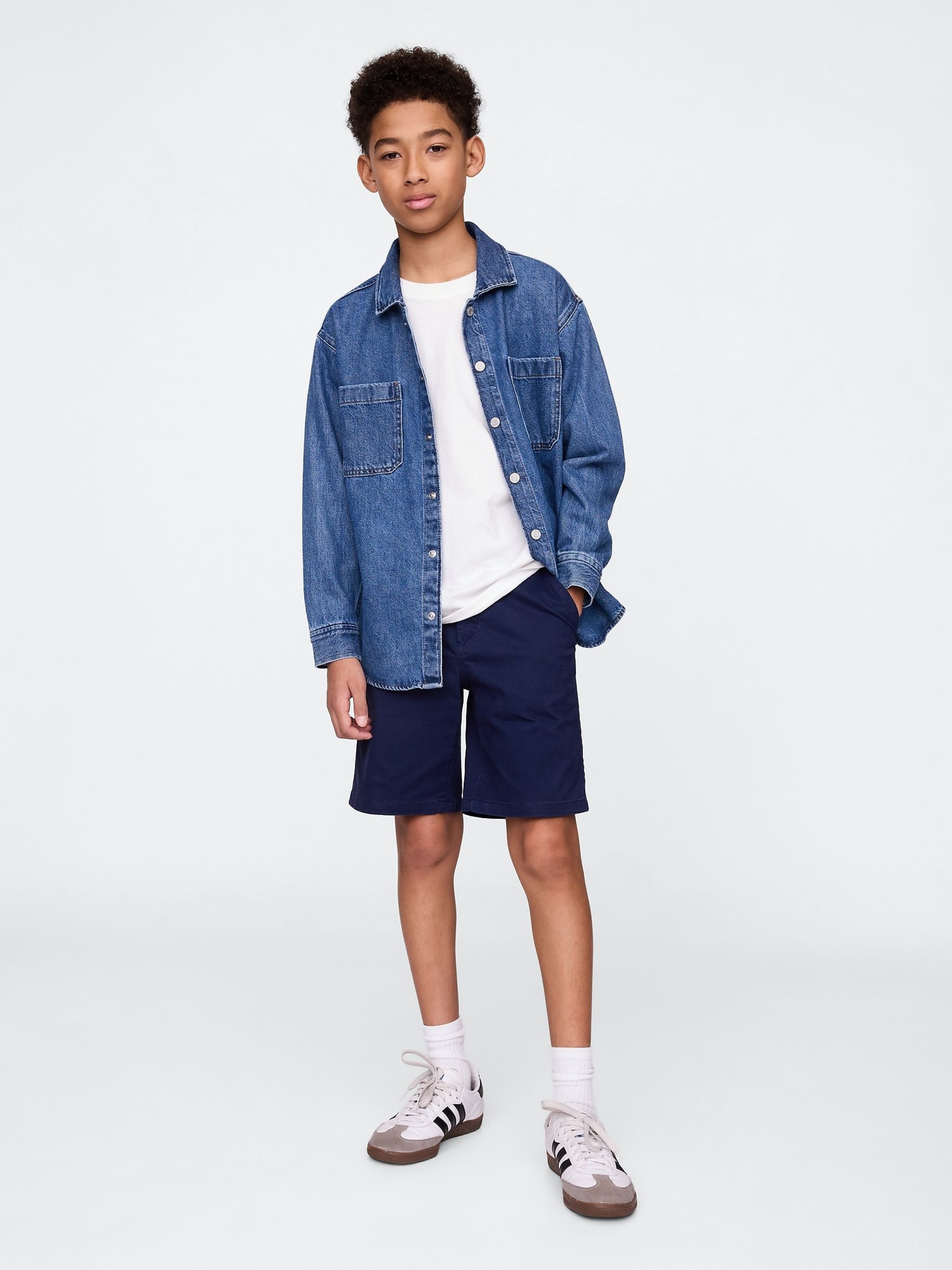 Blue Relaxed Chinos Shorts - Image 3 of 9