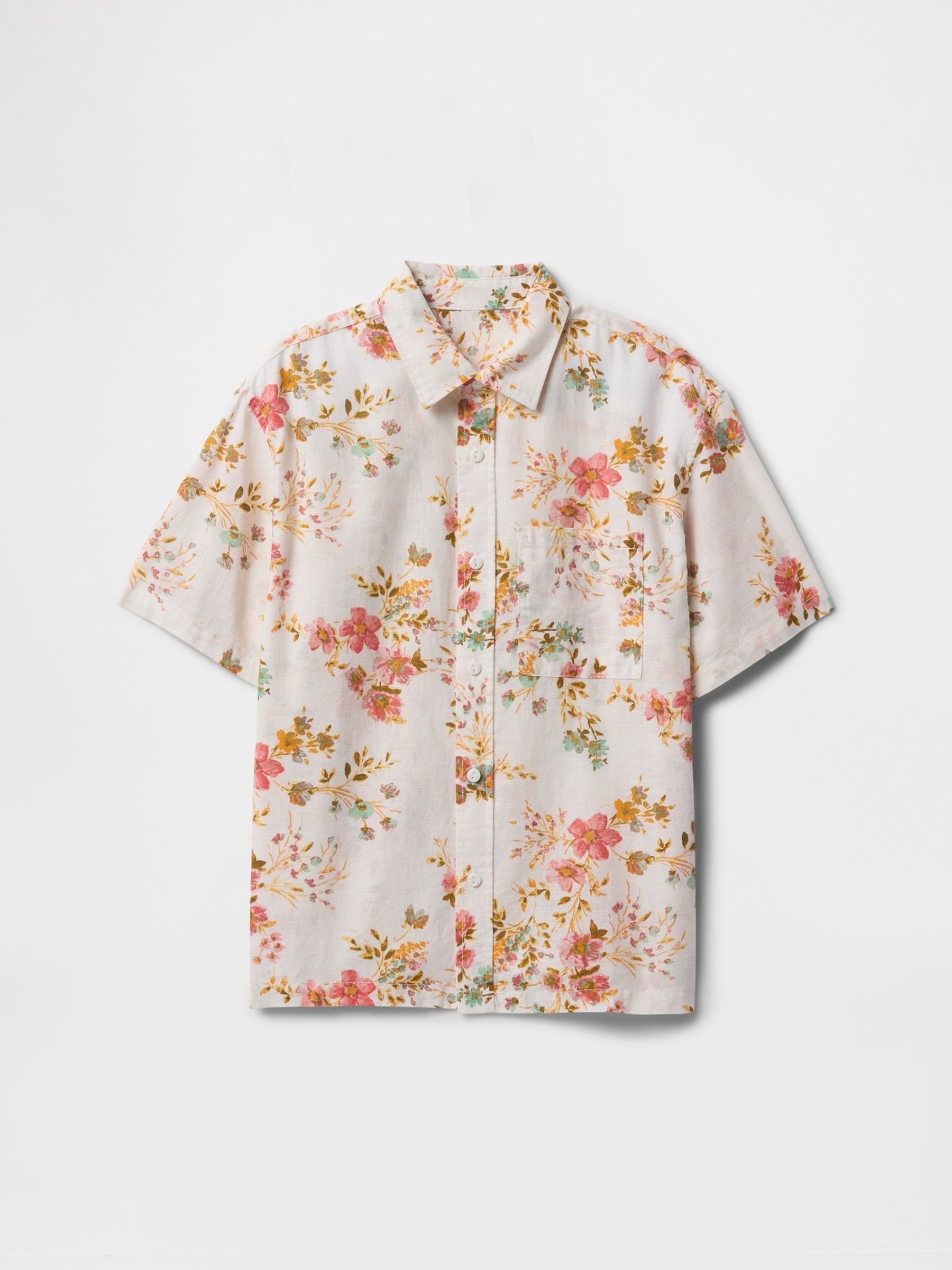 Cream Poplin Shirt (4-13yrs) - Image 4 of 5