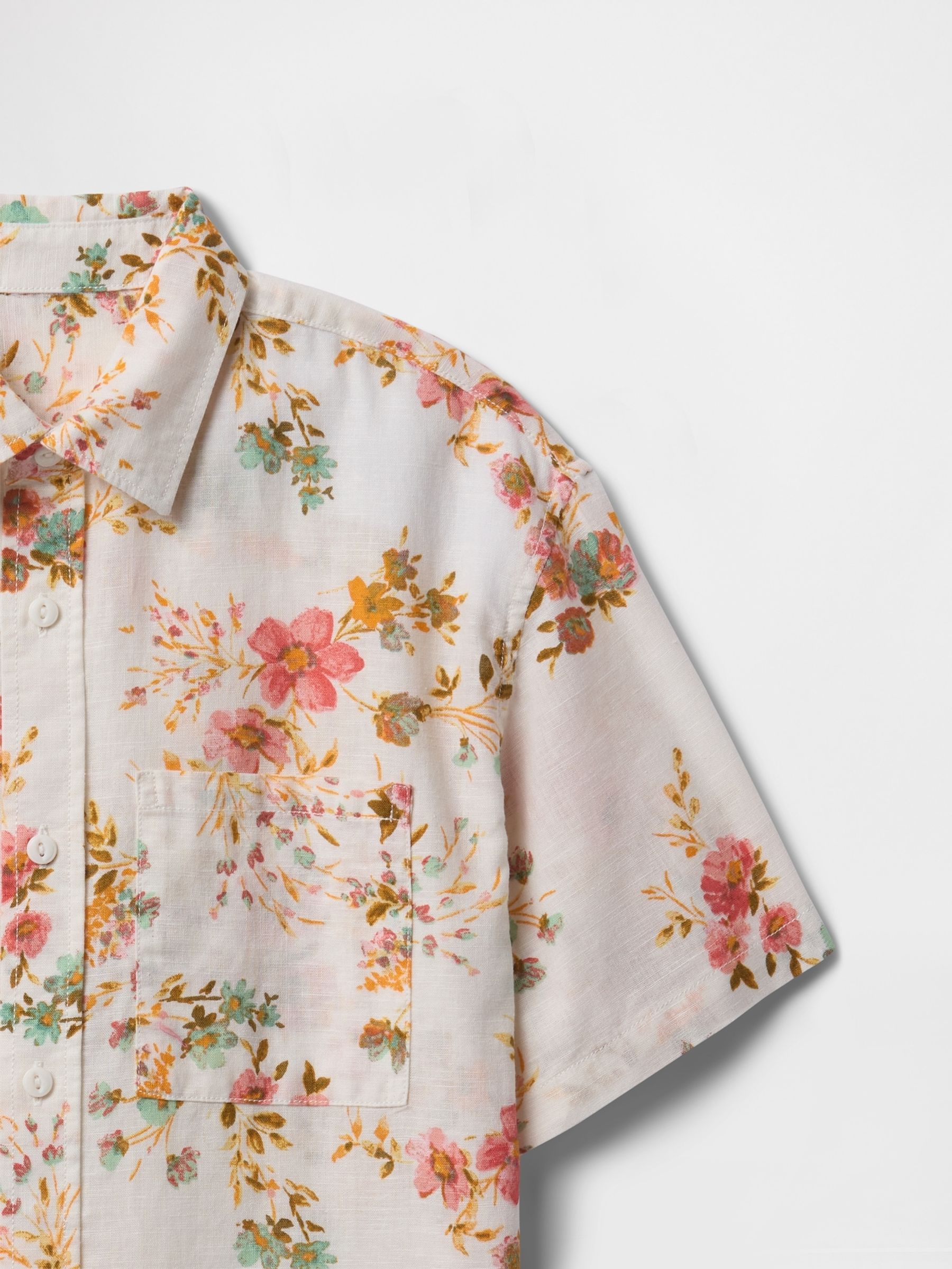 Cream Poplin Shirt (4-13yrs) - Image 5 of 5