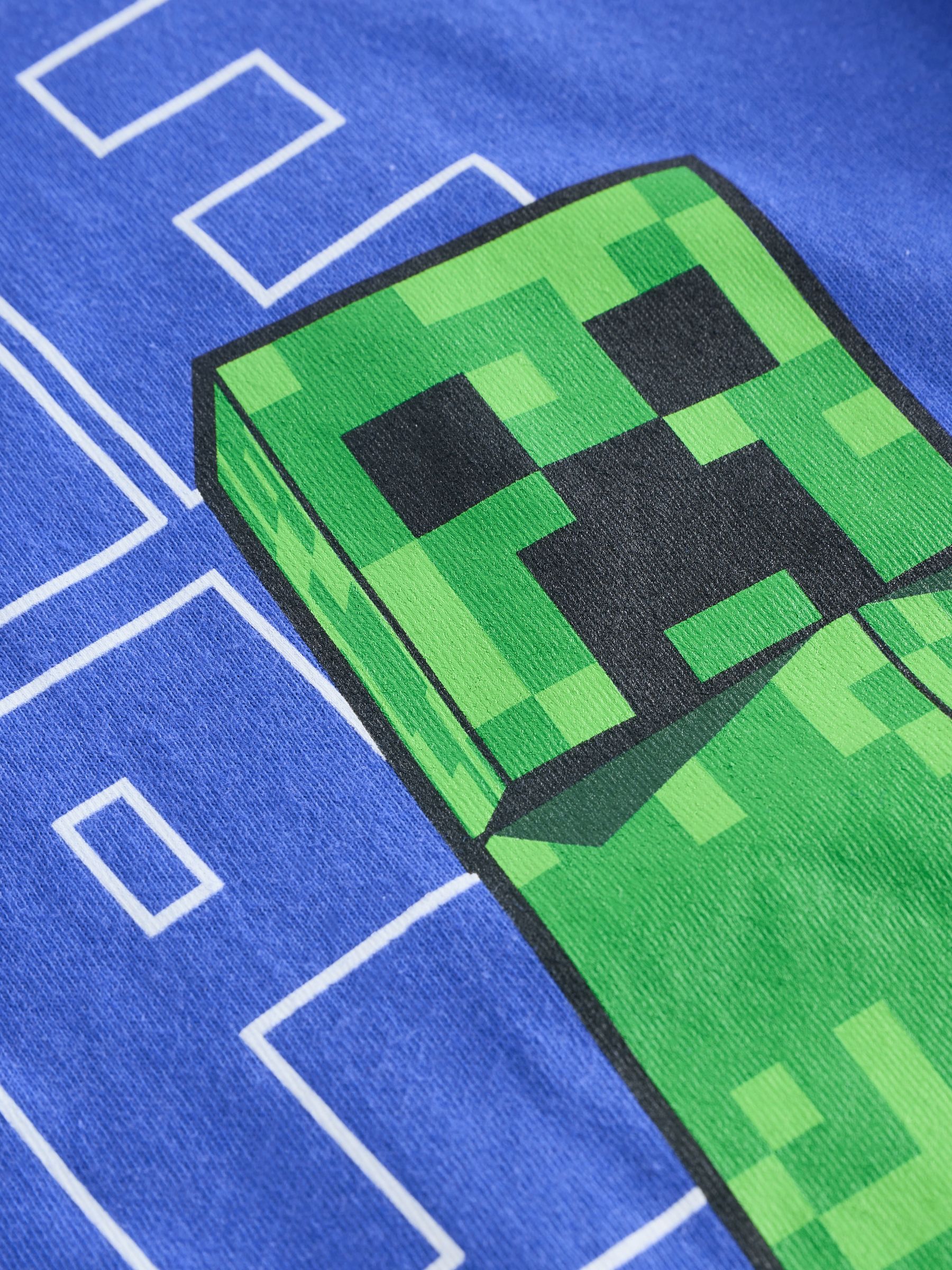 Blue Minecraft Graphic T-Shirt (4-13yrs) - Image 4 of 4