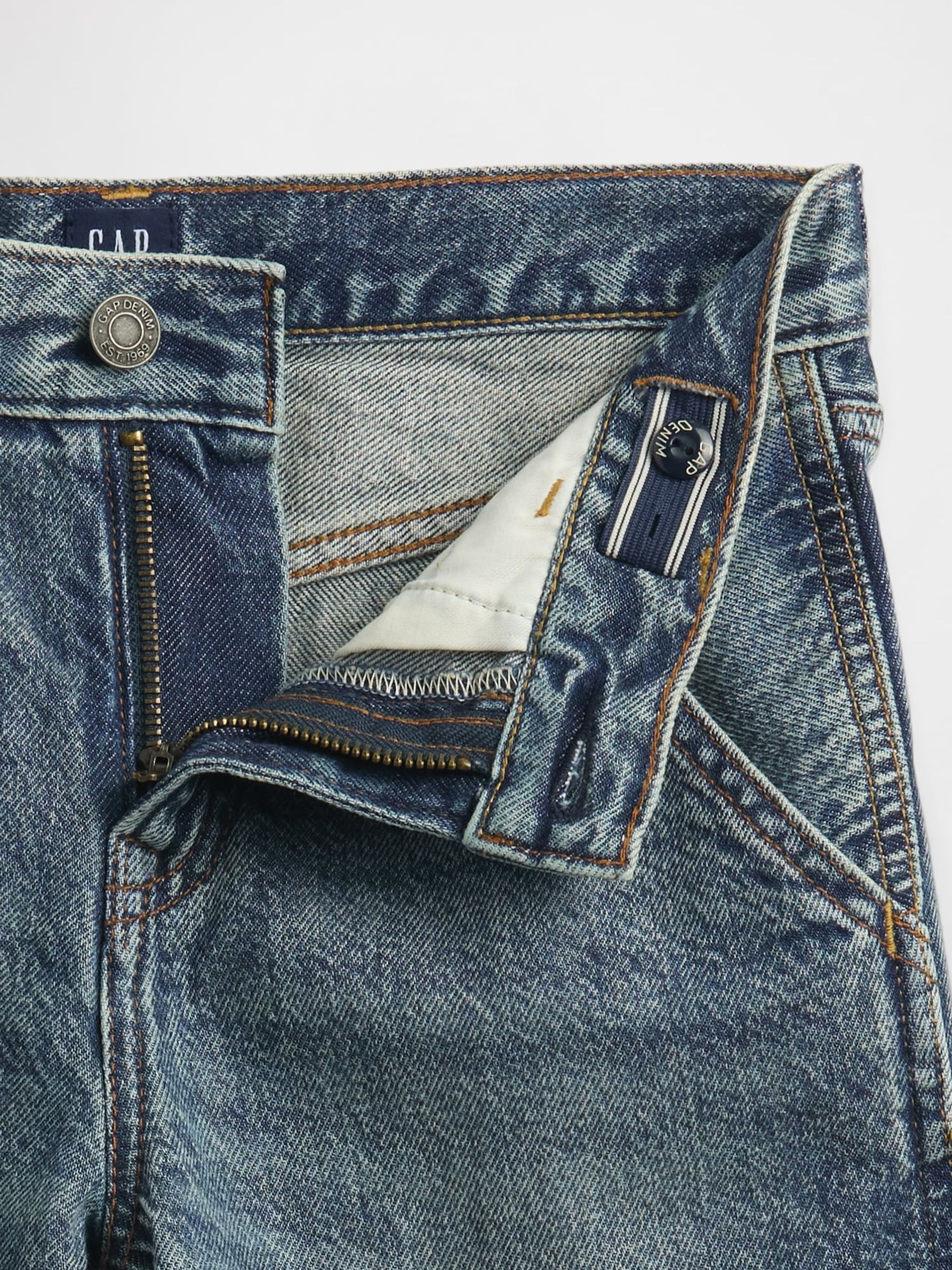 Blue UltraSoft 90s Loose Denim Carpenter Shorts (5-13yrs) - Image 5 of 5