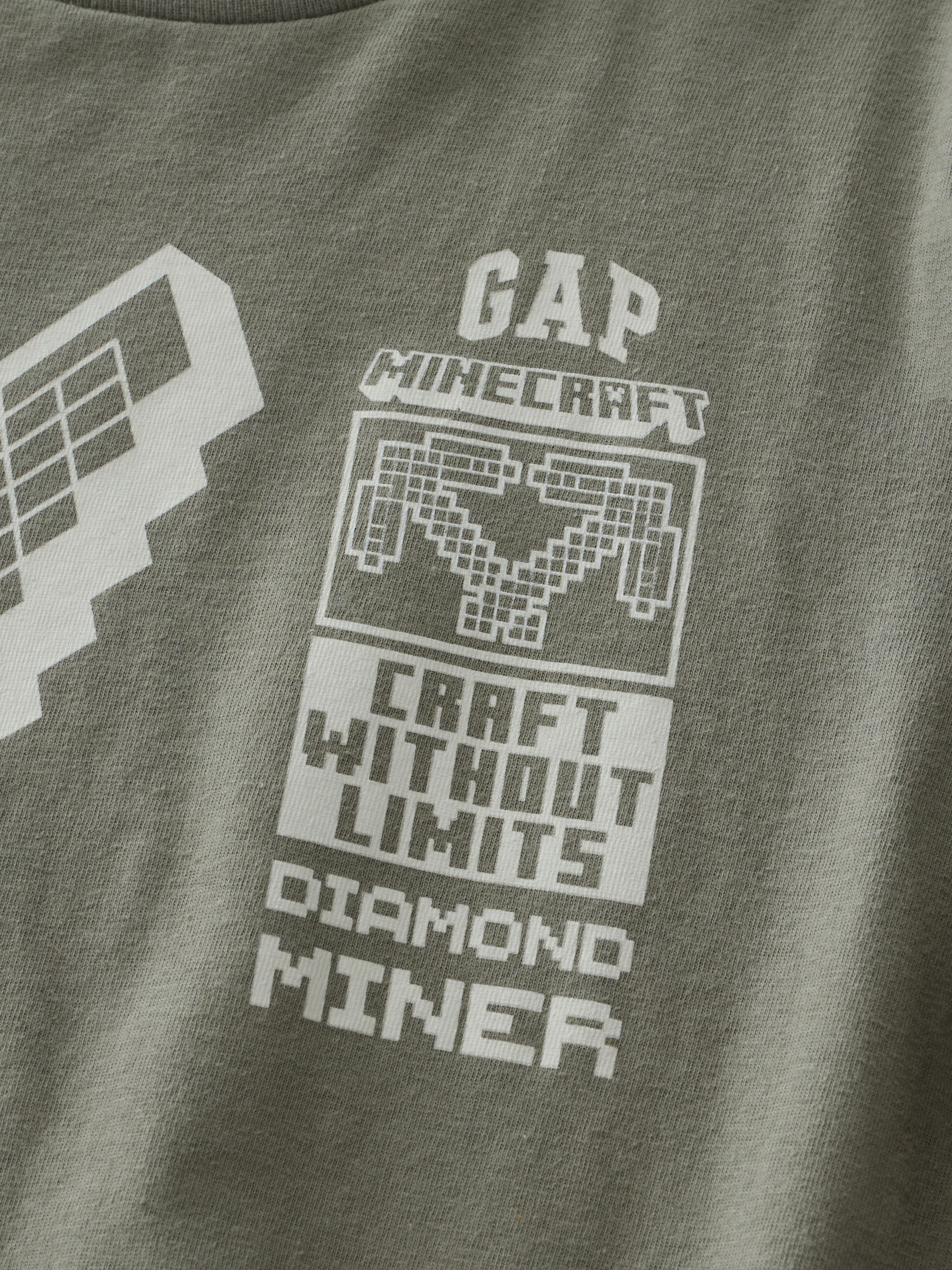 Grey Minecraft Graphic T-Shirt (4-13yrs) - Image 3 of 4