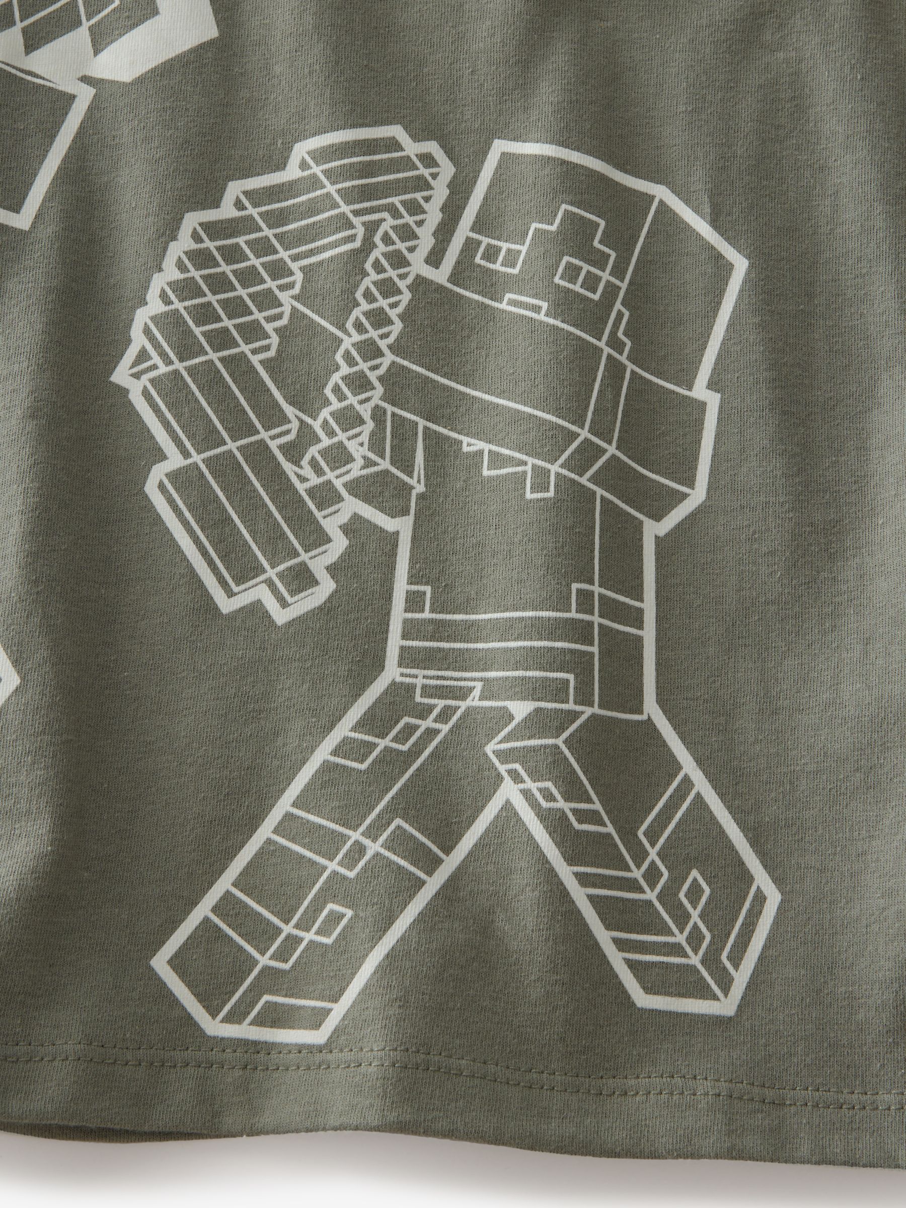 Grey Minecraft Graphic T-Shirt (4-13yrs) - Image 4 of 4
