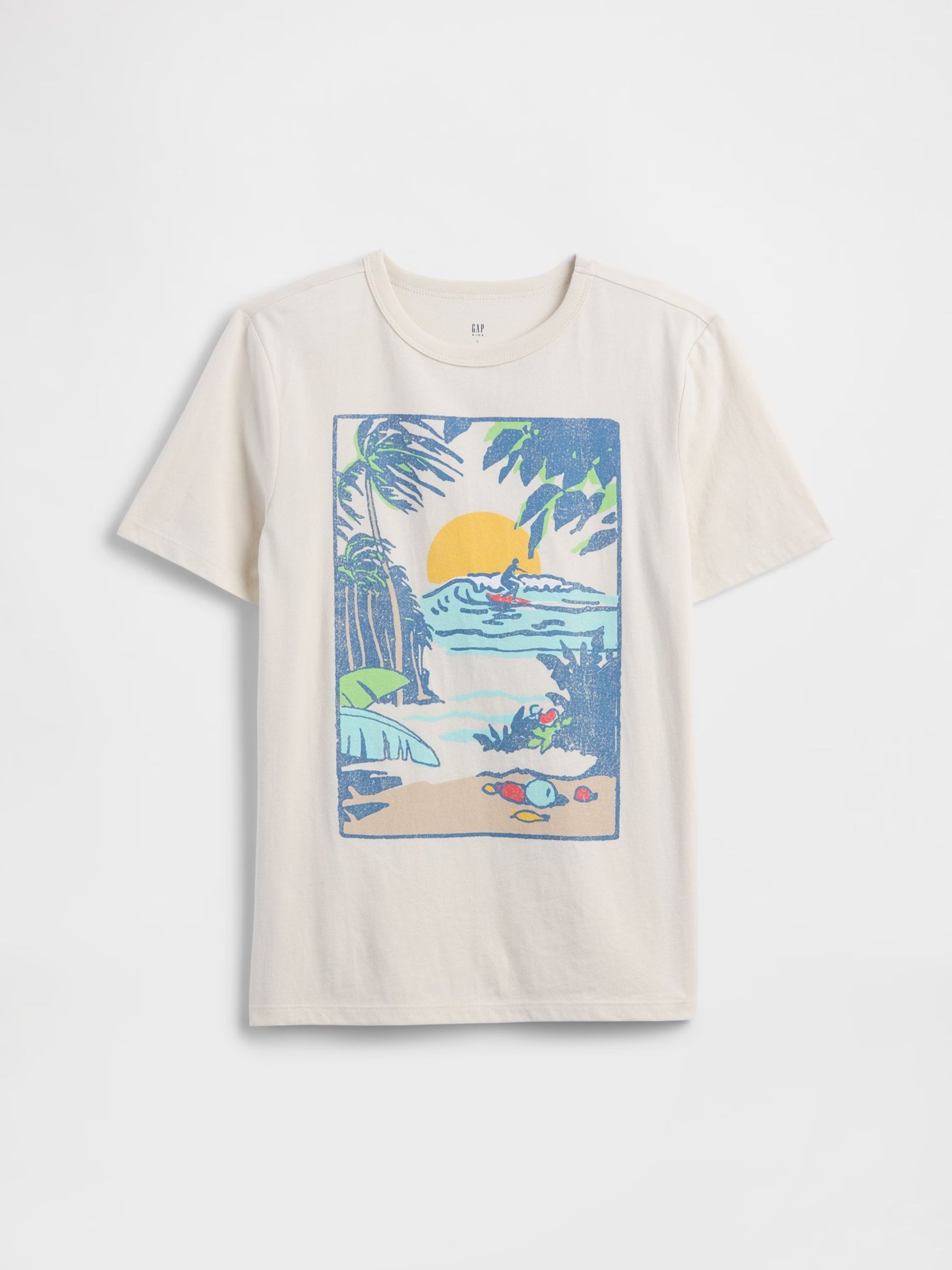 Beige Graphic T-Shirt - Image 1 of 3 Beige Graphic T-Shirt - Image 1 of 3