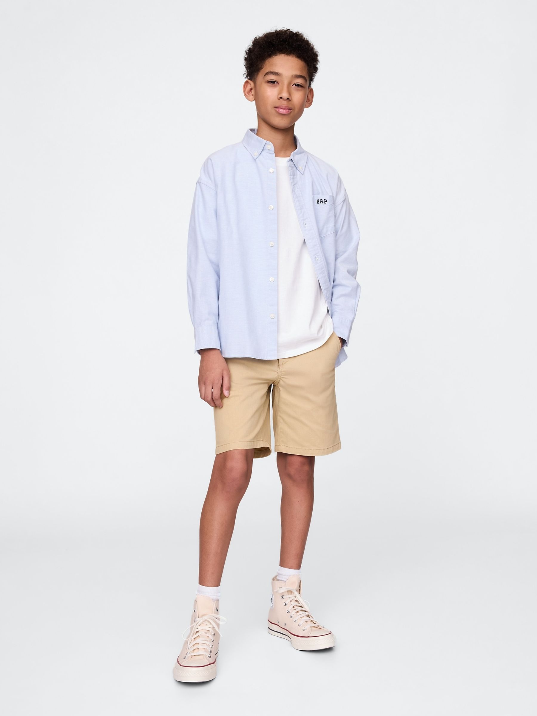 Beige Relaxed Chinos Shorts - Image 3 of 5