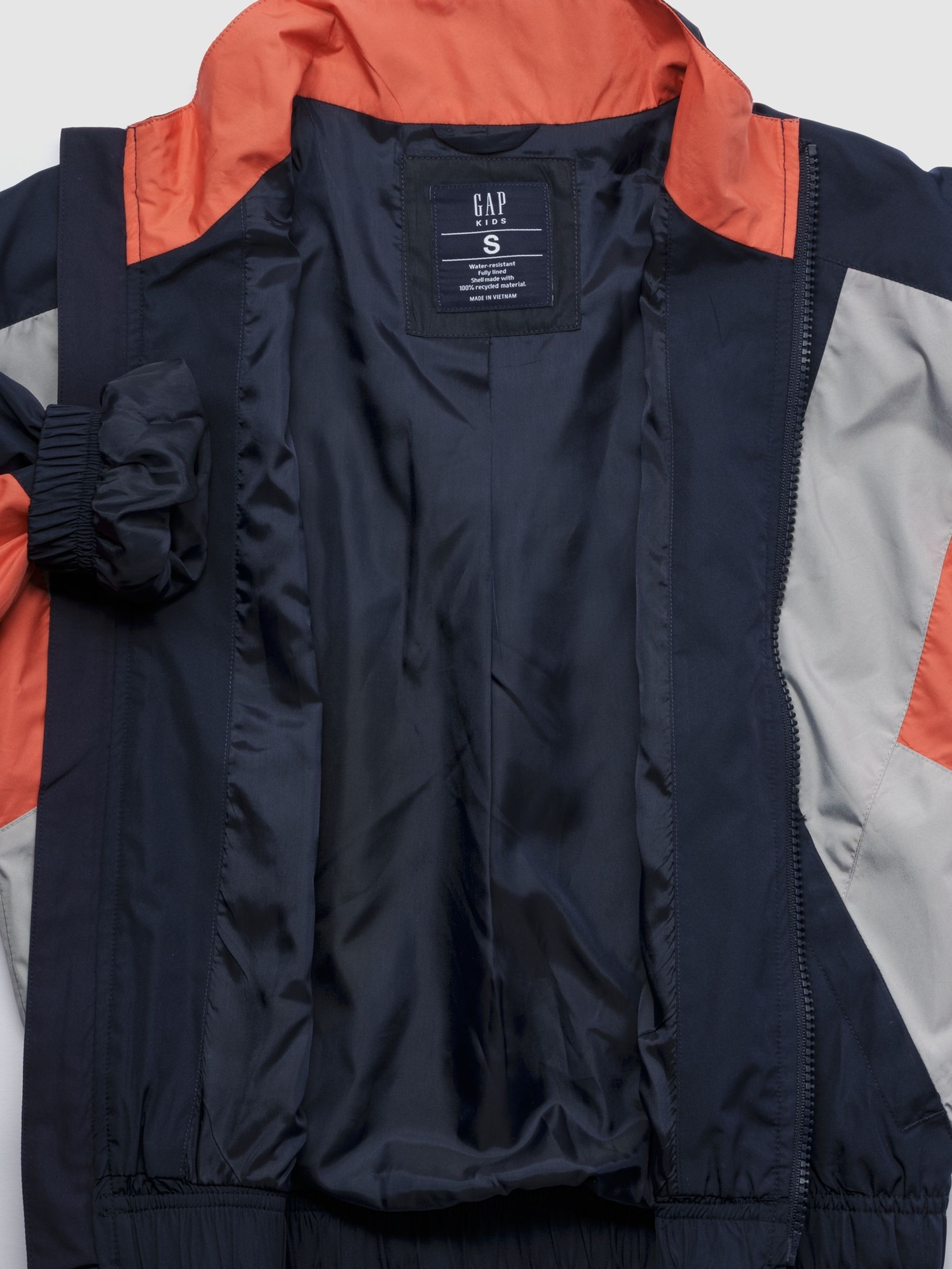 Navy Blue Colourblock Windbreaker Jacket (4-13yrs) - Image 2 of 4