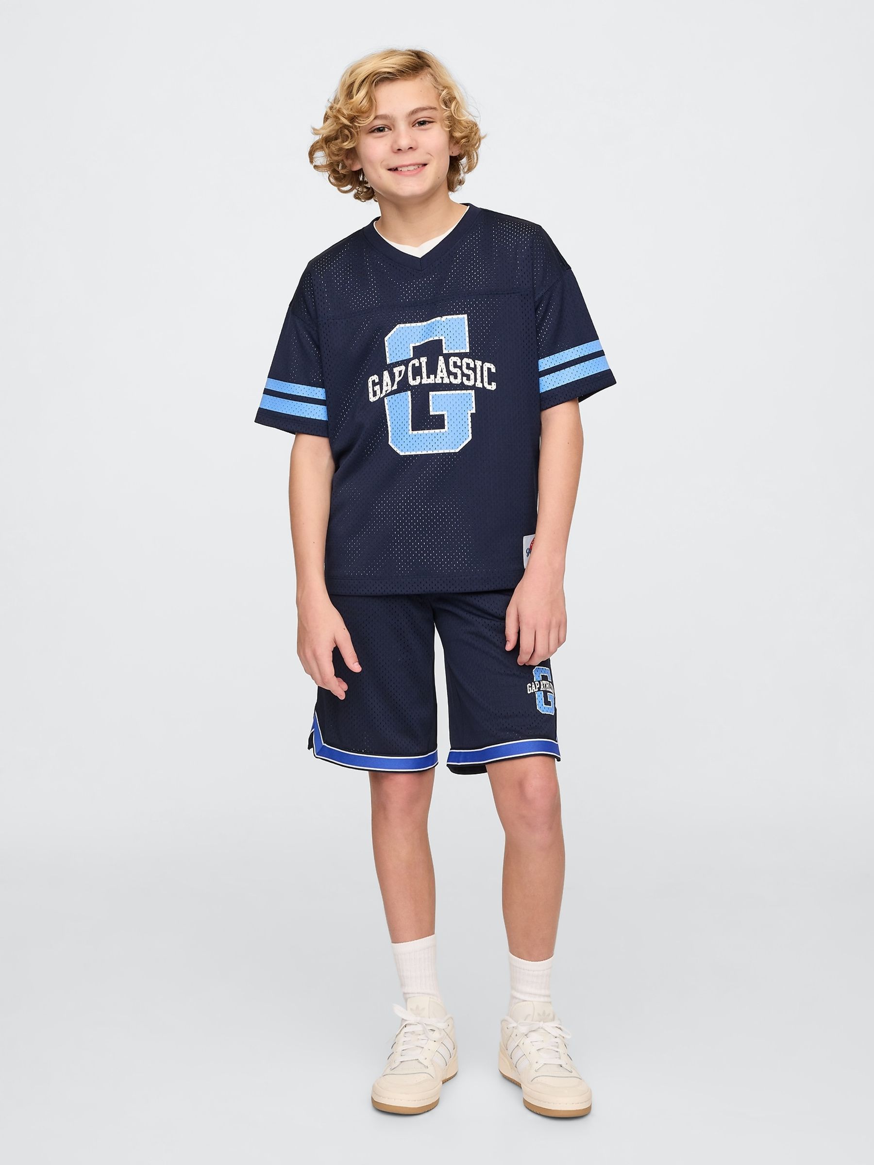 Navy Blue Tech Mesh Jersey T-Shirt (4-13yrs) - Image 3 of 6