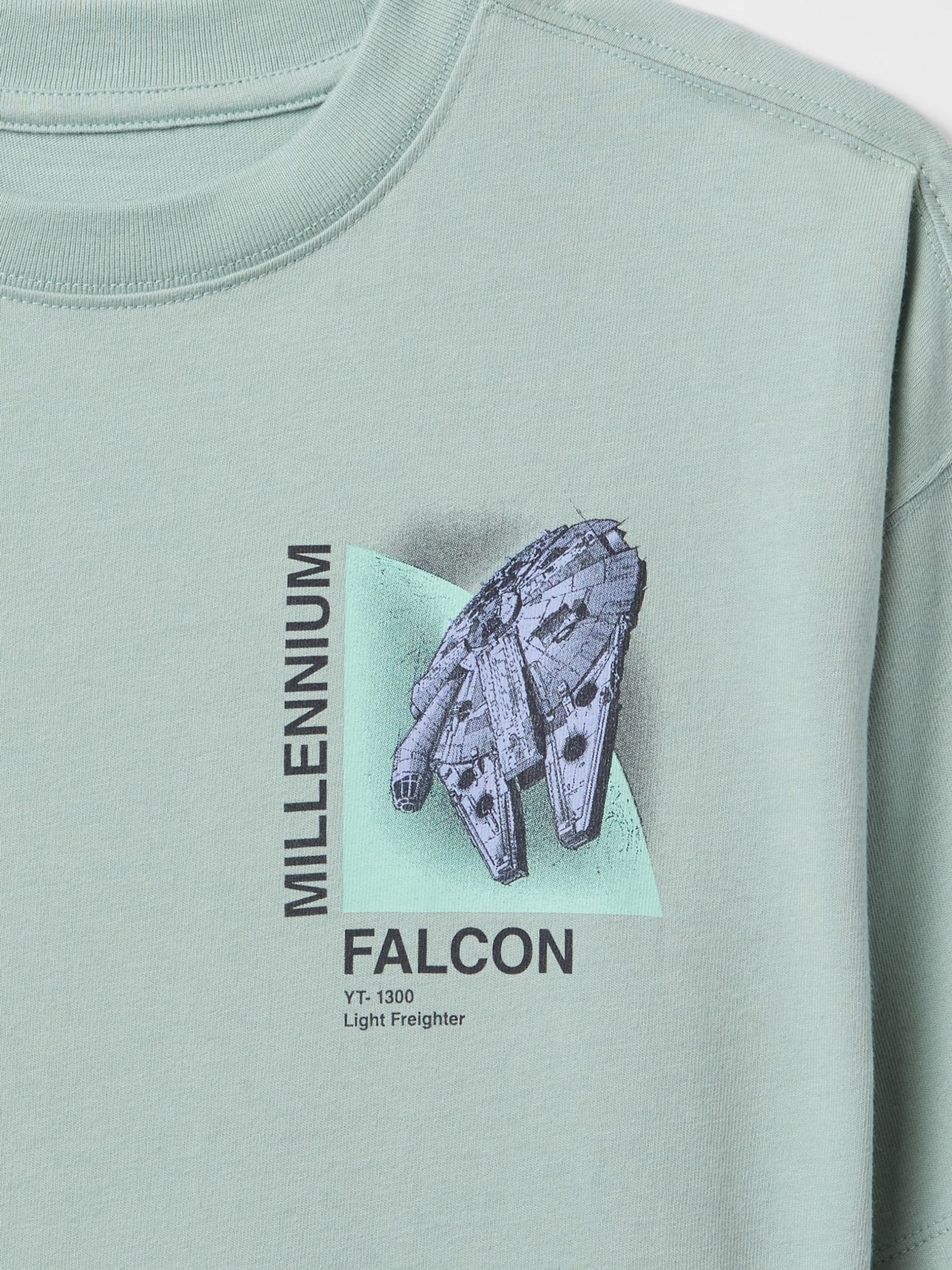 Green Star Wars Graphic T-Shirt (4-13yrs) - Image 2 of 2