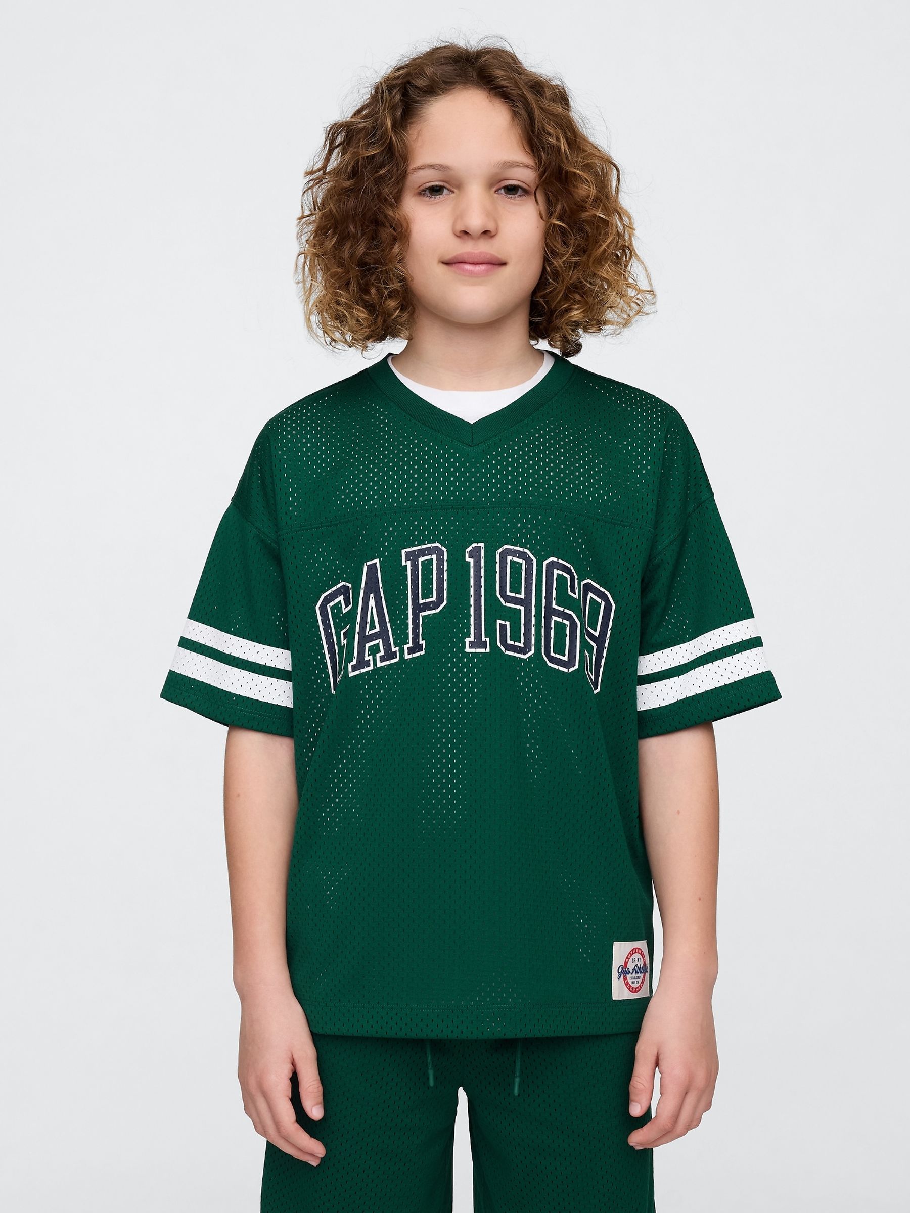 Green Tech Mesh Jersey T-Shirt (4-13yrs) - Image 1 of 5