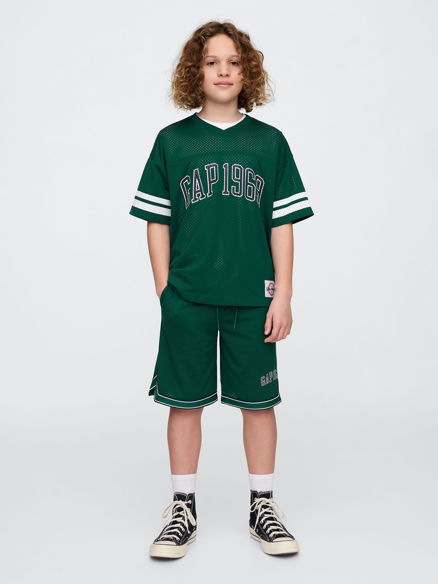 Green Tech Mesh Jersey T-Shirt (4-13yrs) - Image 3 of 5