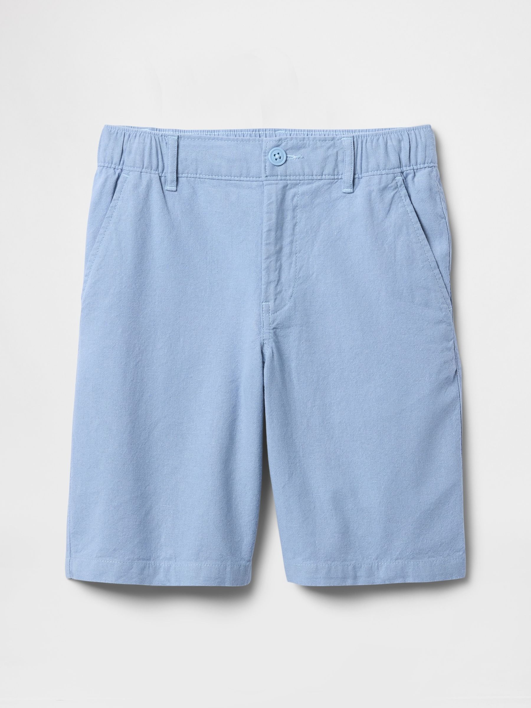 Blue Linen-Cotton Shorts (4-13yrs) - Image 5 of 5